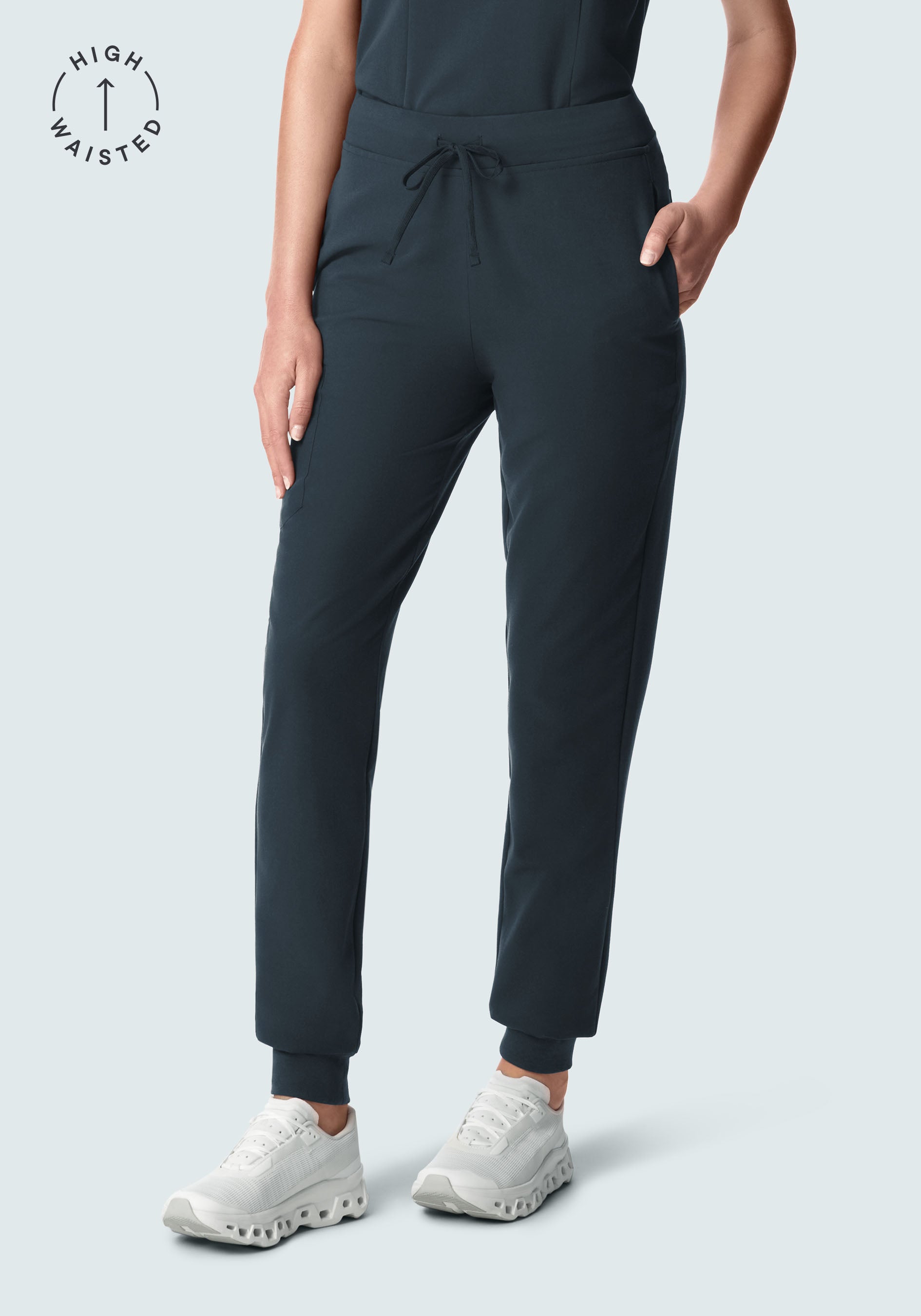 High Waisted Joggers Dark Harbor