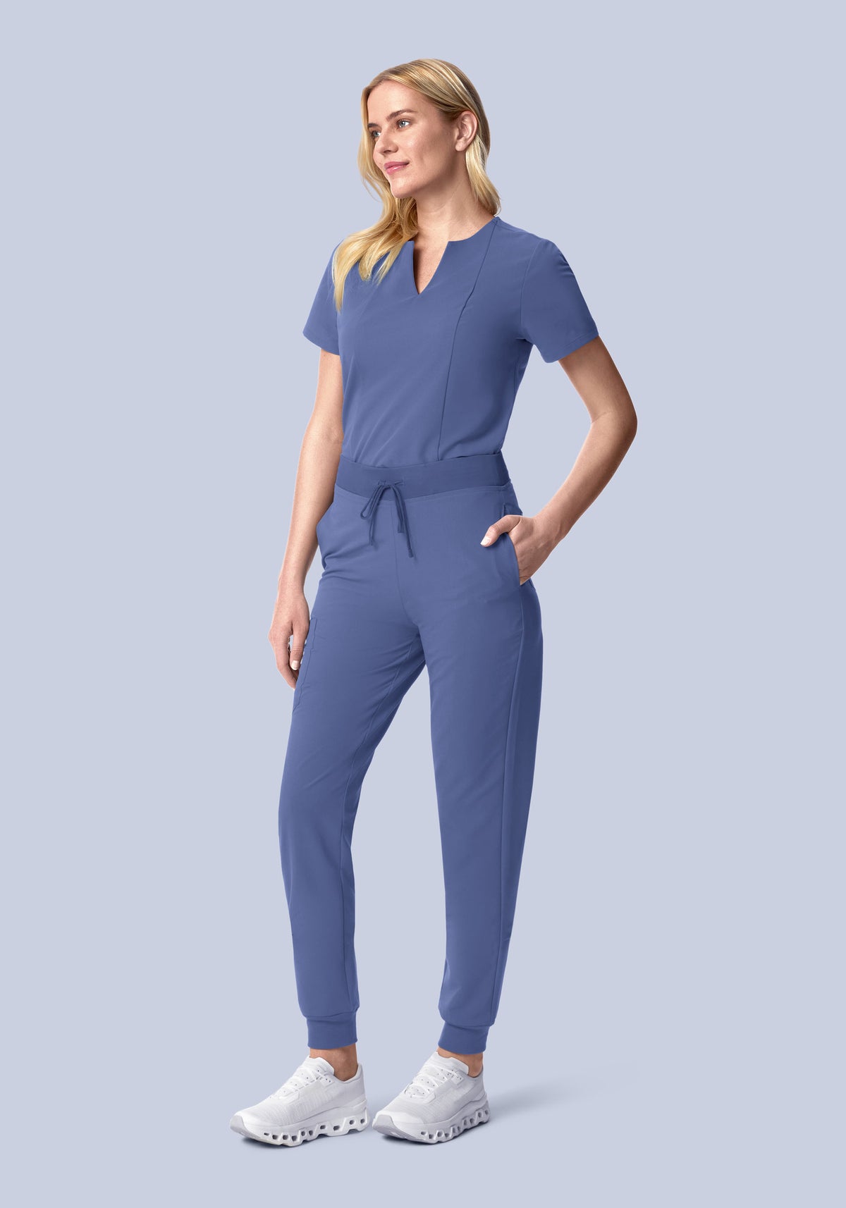 High Waisted Joggers Deep Periwinkle
