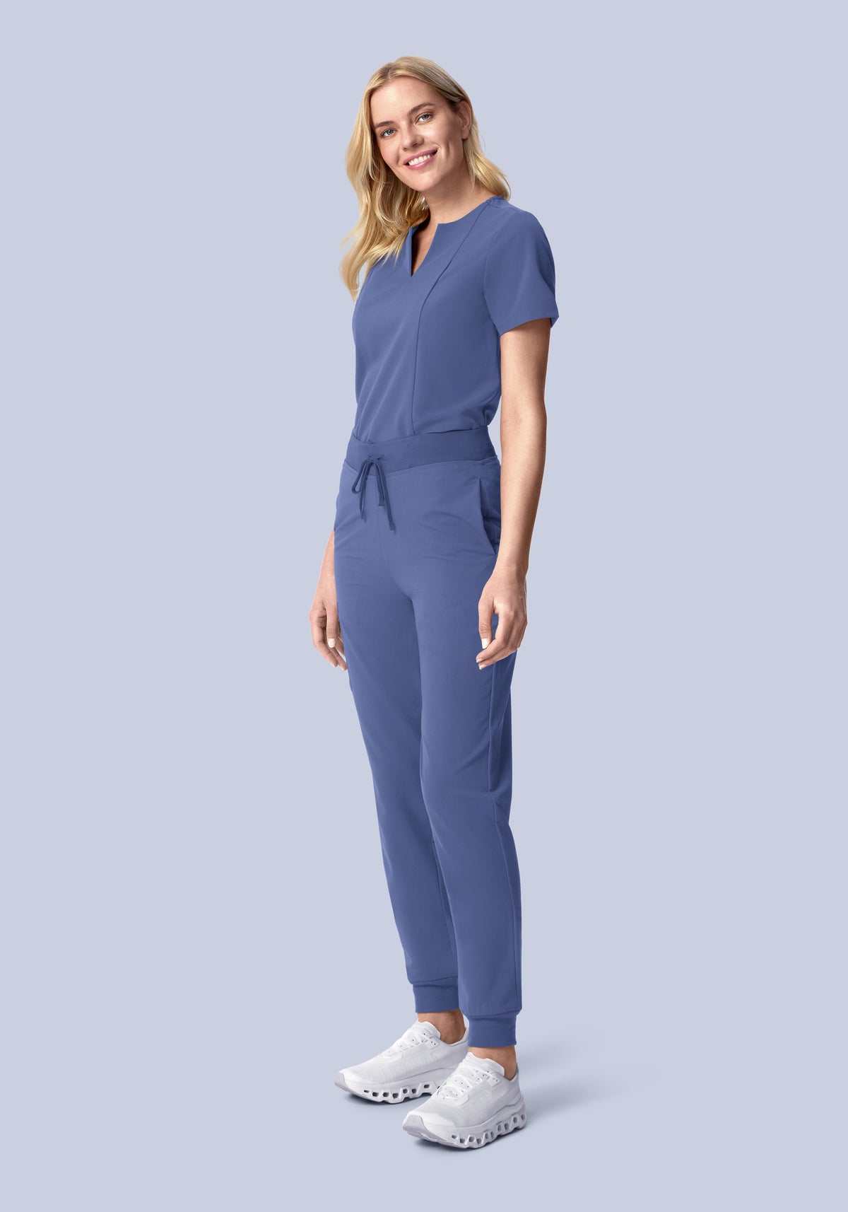 High Waisted Joggers Deep Periwinkle