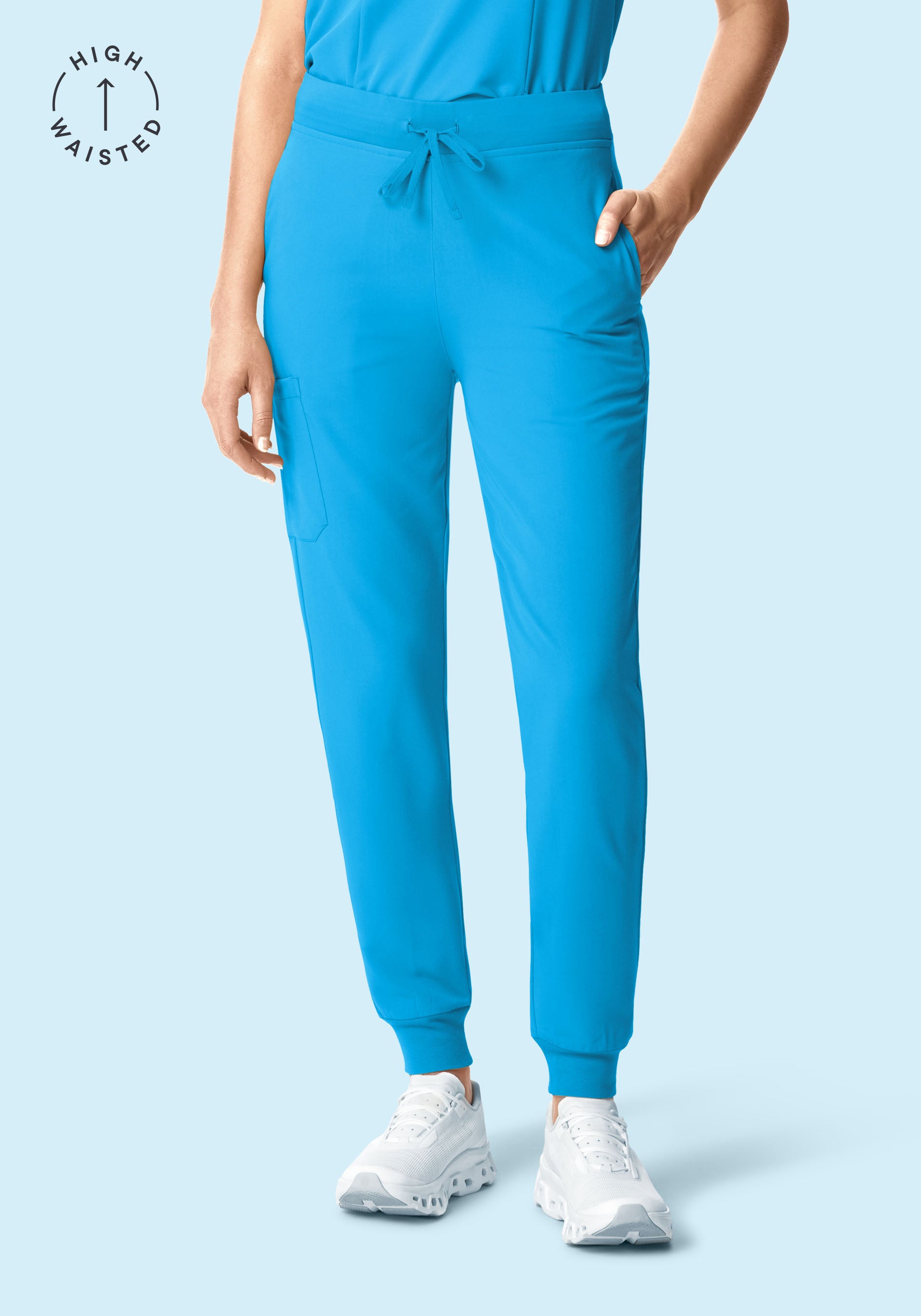 High Waisted Joggers Horizon Blue