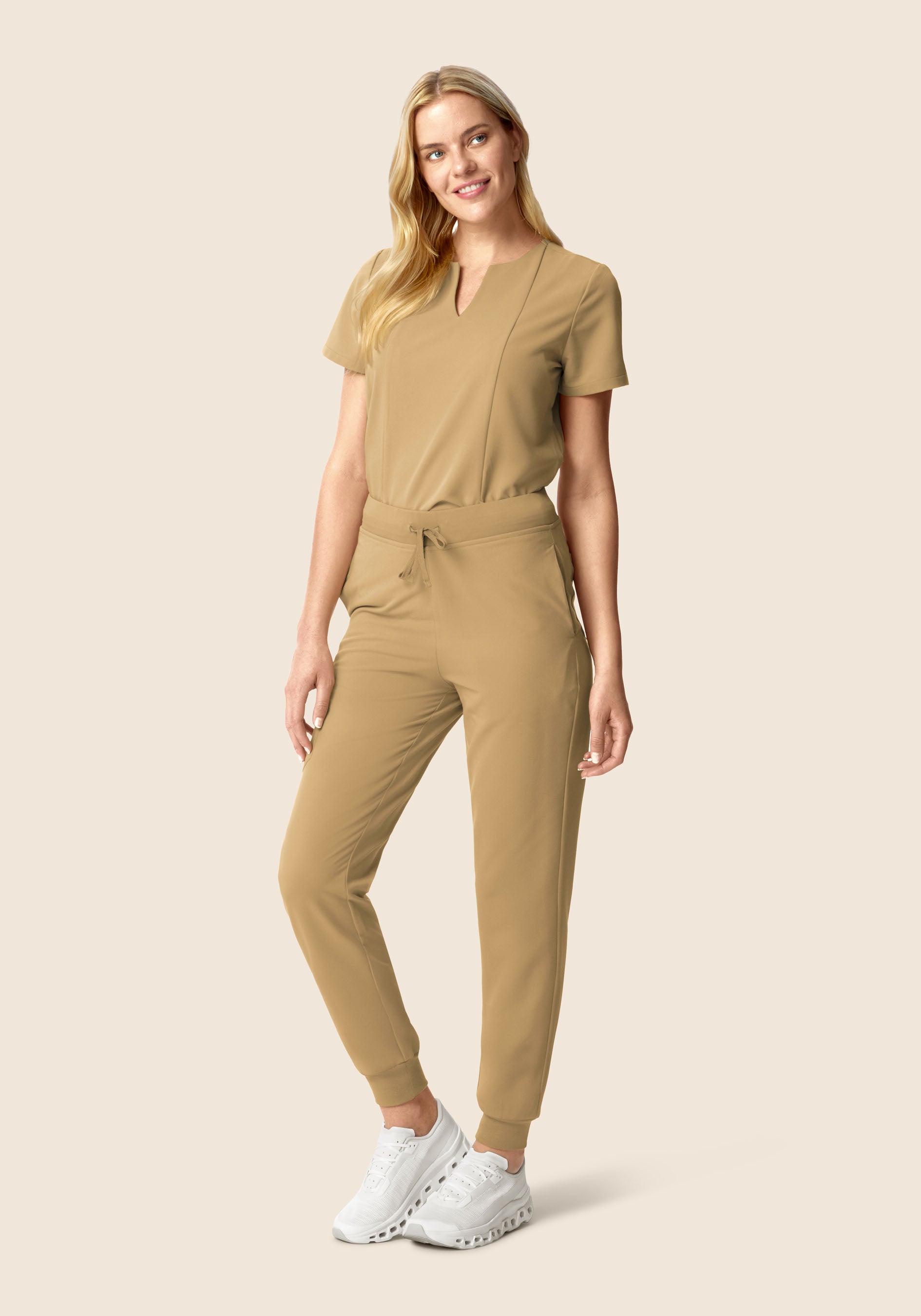 High Waisted Joggers Latte