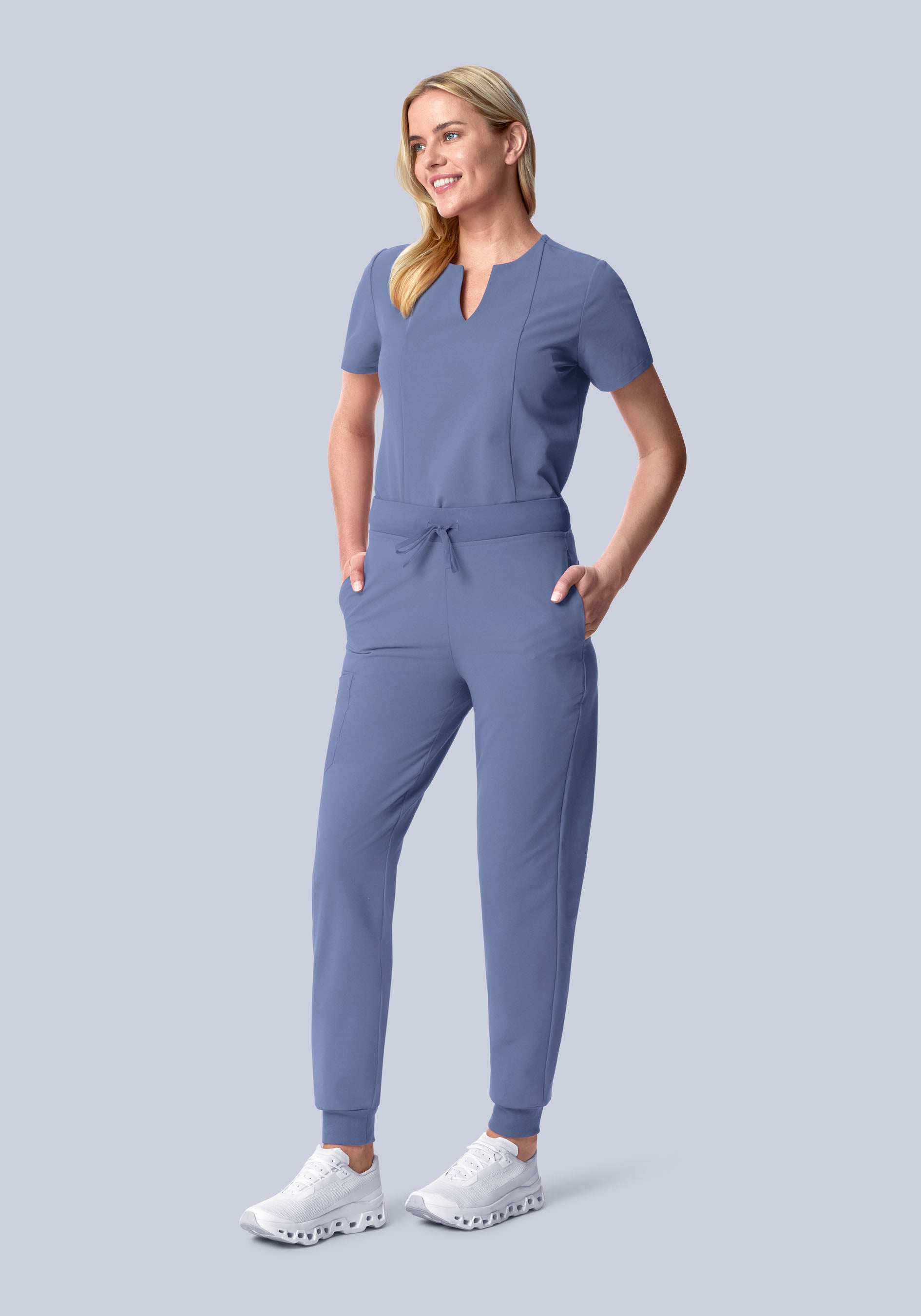 High Waisted Joggers Periwinkle