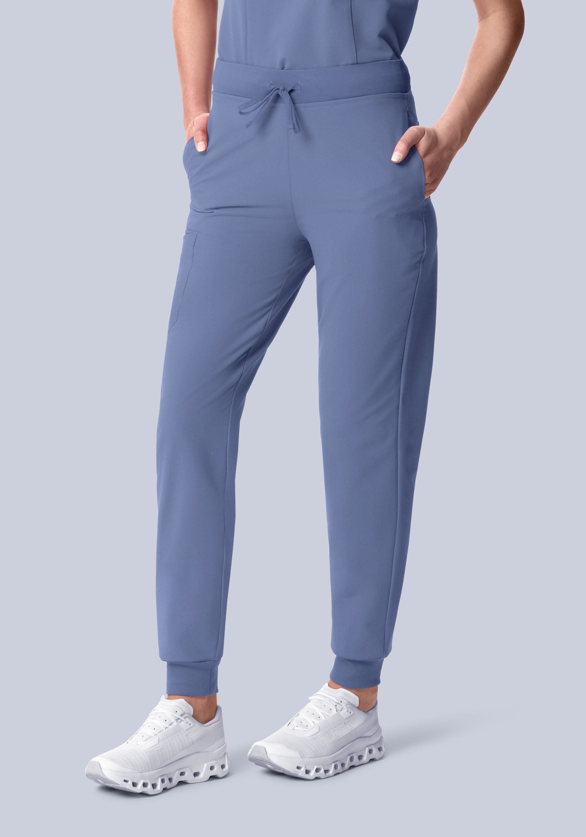 High Waisted Joggers Periwinkle