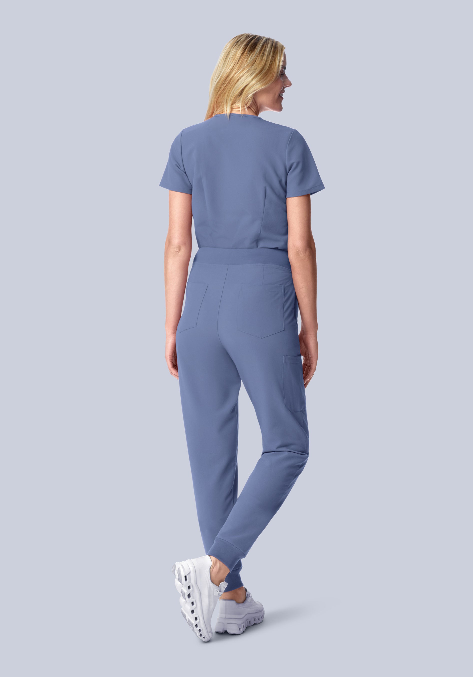 5 Pocket Notch Neck Top Periwinkle