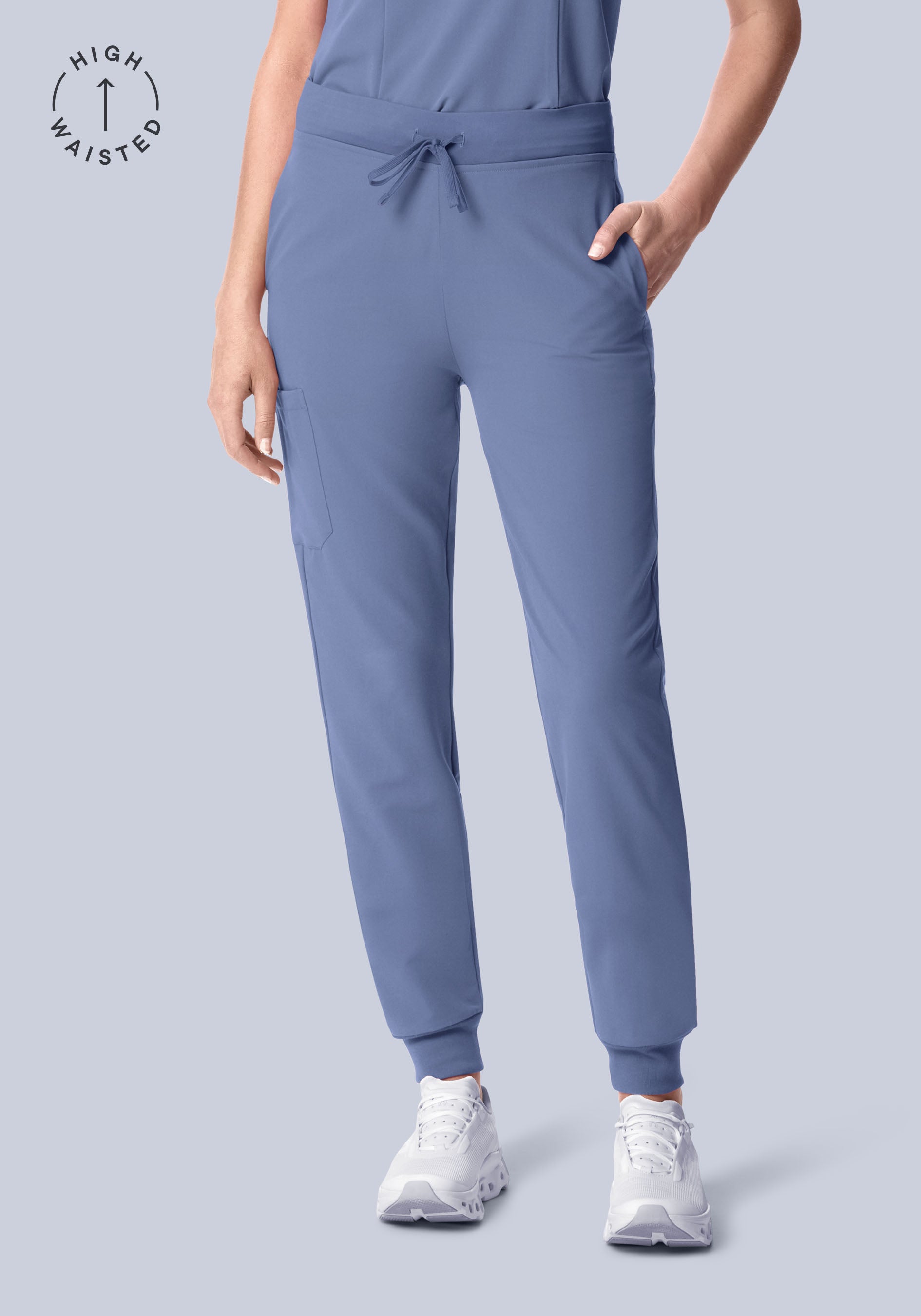 High Waisted Joggers Periwinkle