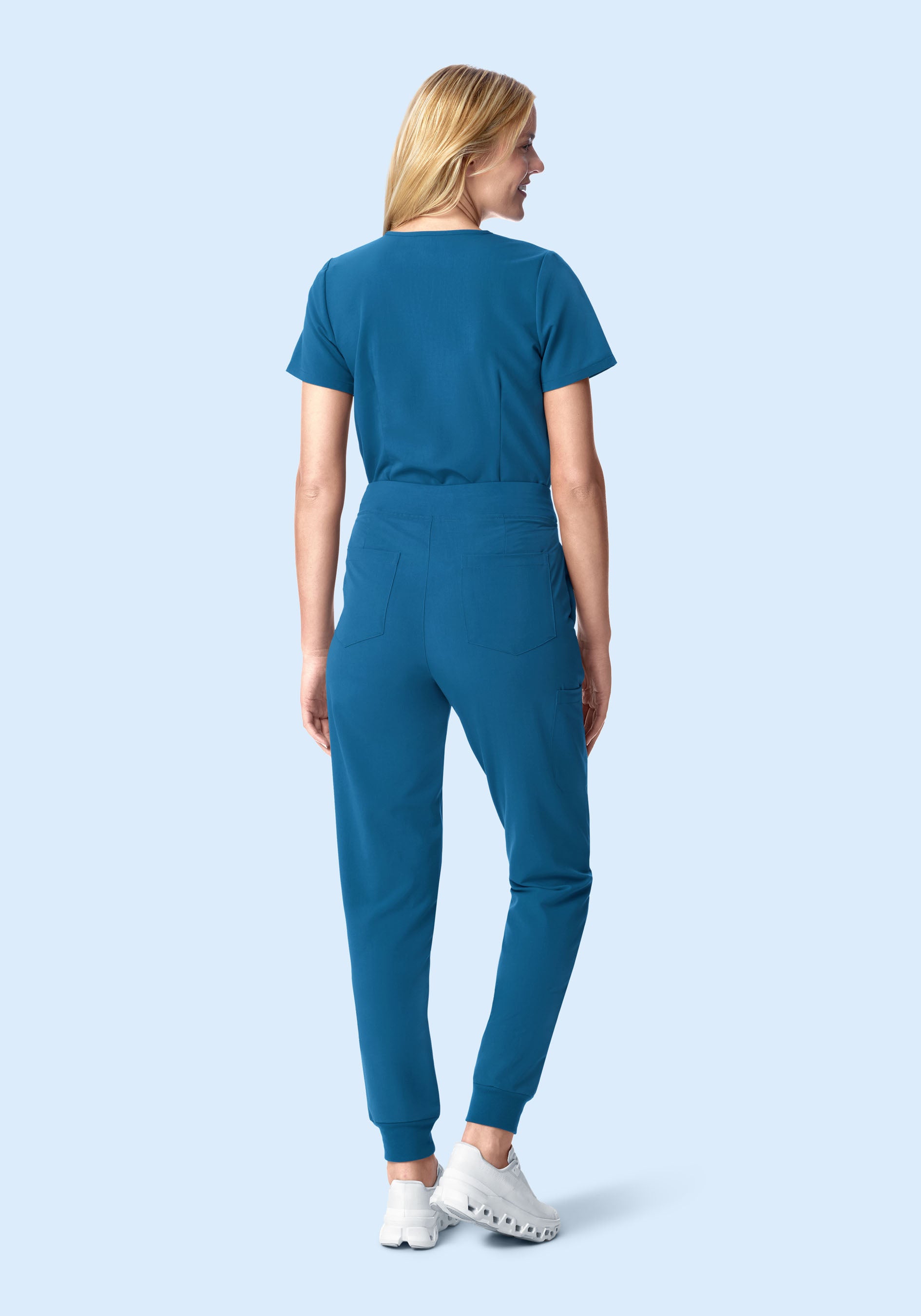 High Waisted Joggers Vallarta Blue