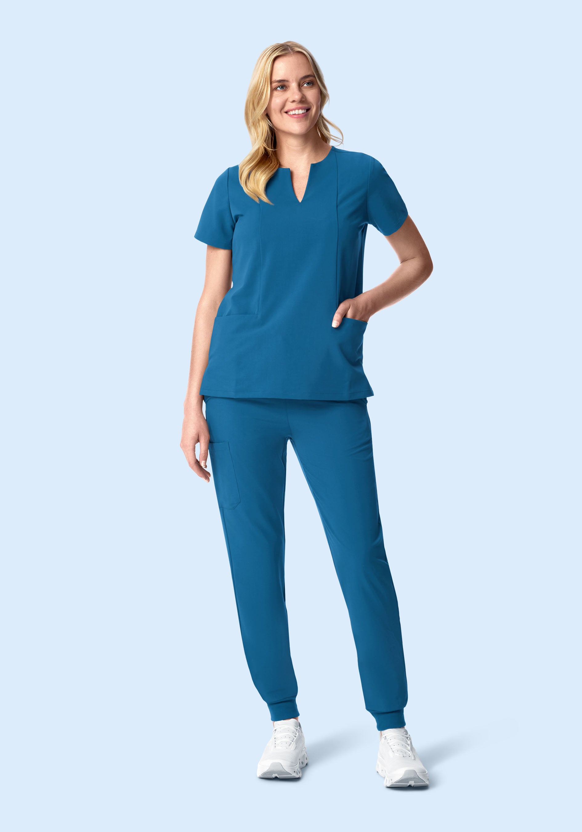 High Waisted Joggers Vallarta Blue