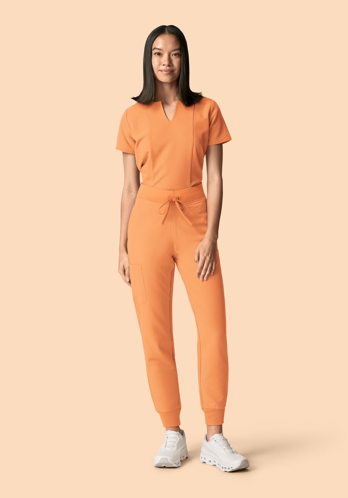 High Waisted Joggers Cantaloupe