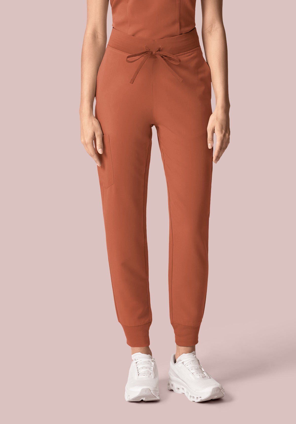 High Waisted Joggers Chestnut