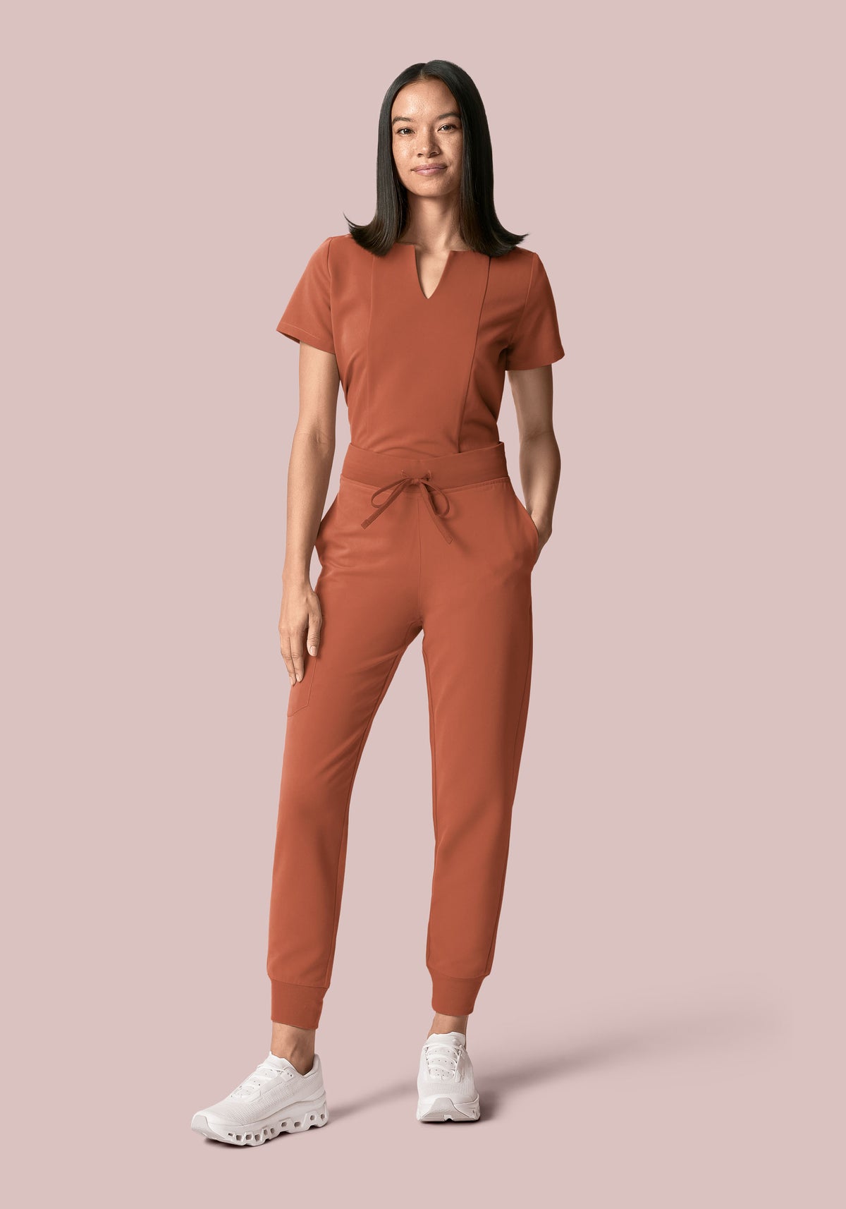 High Waisted Joggers Chestnut