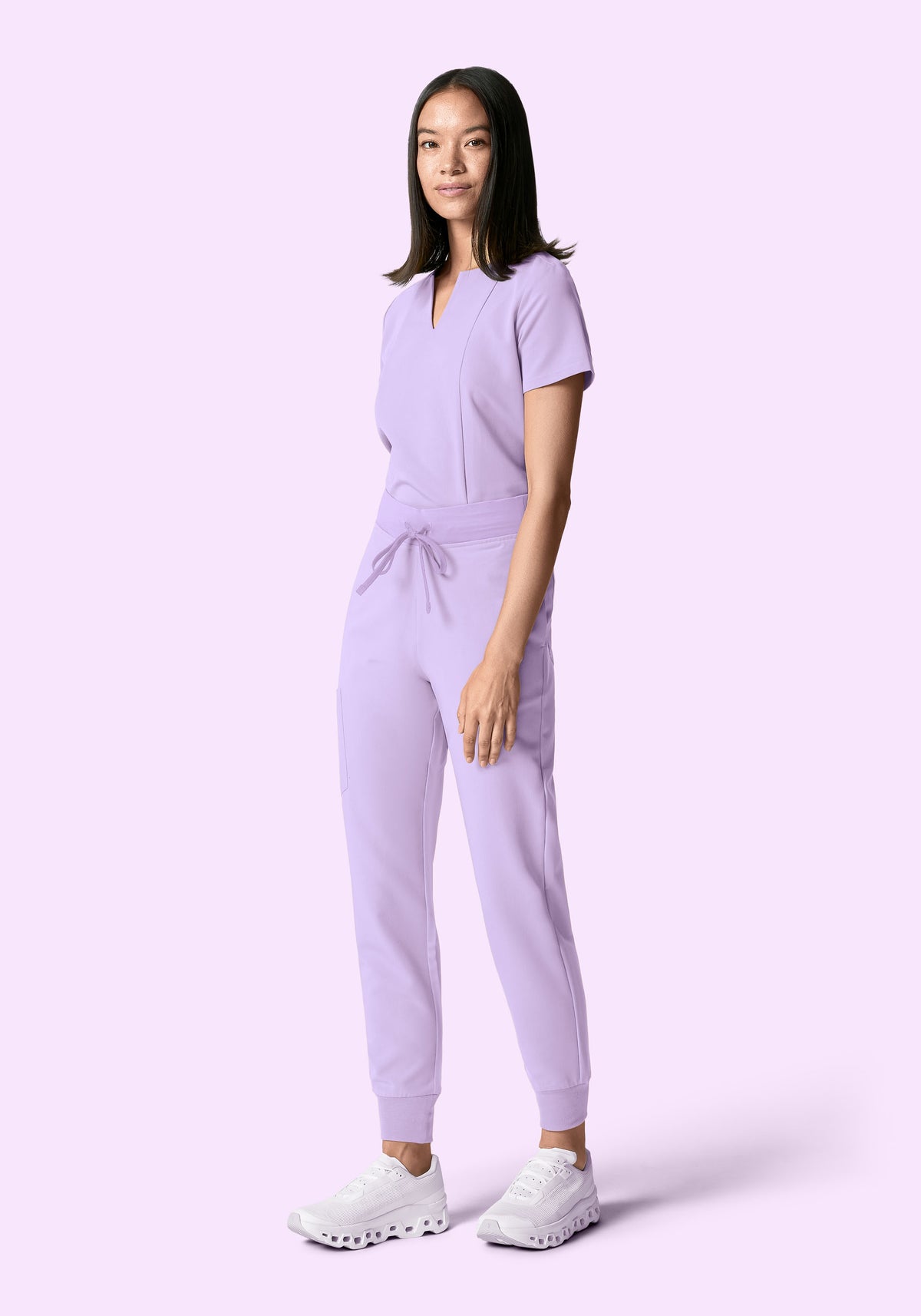 High Waisted Joggers Cool Lavender