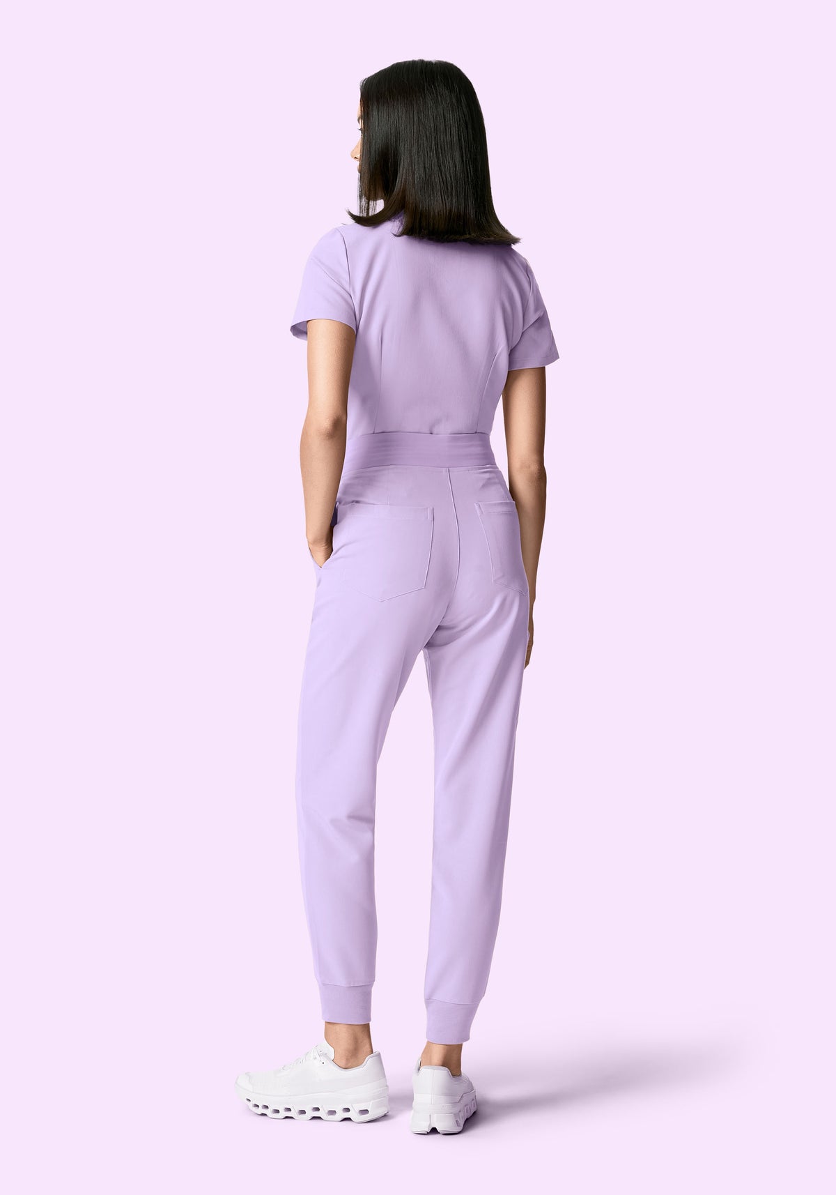 High Waisted Joggers Cool Lavender