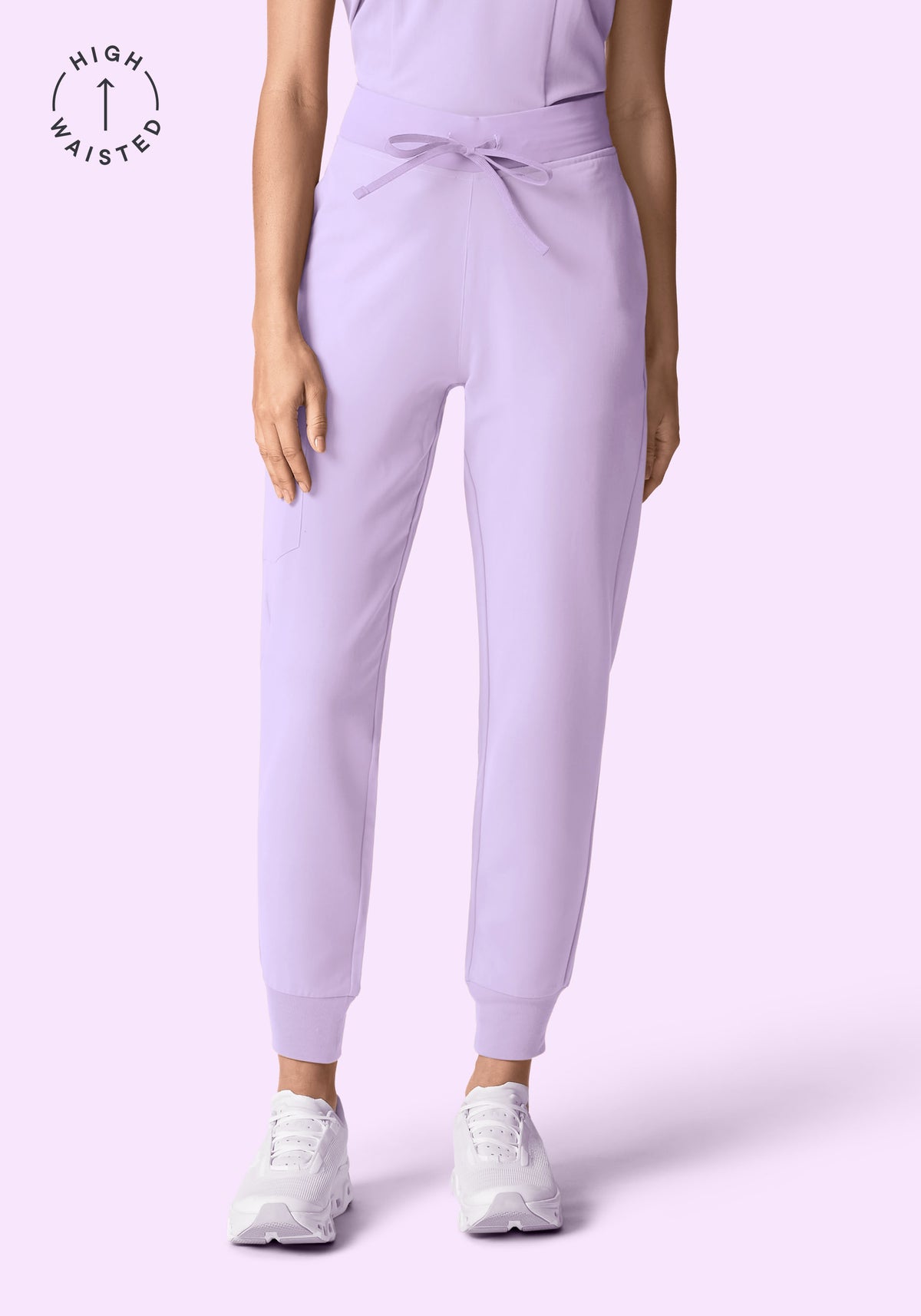 High Waisted Joggers Cool Lavender