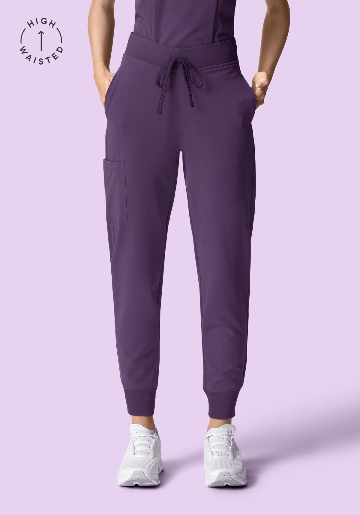 High Waisted Joggers Dewberry