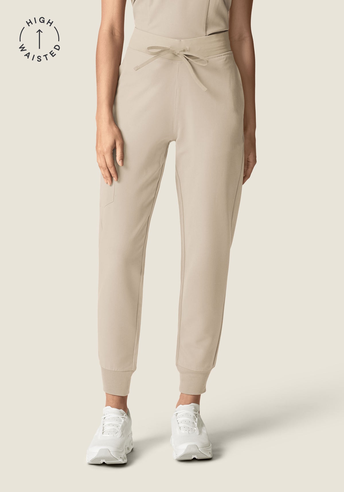 High Waisted Joggers Khaki