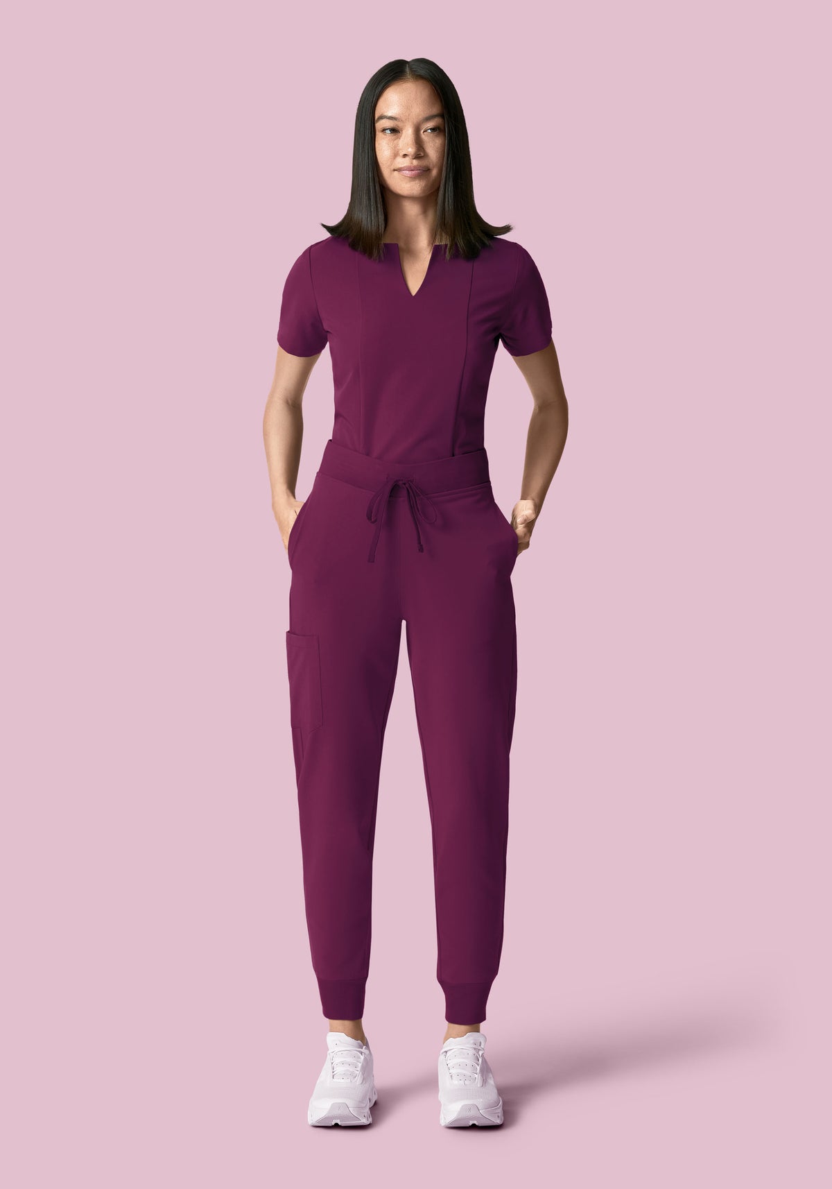 High Waisted Joggers Plum