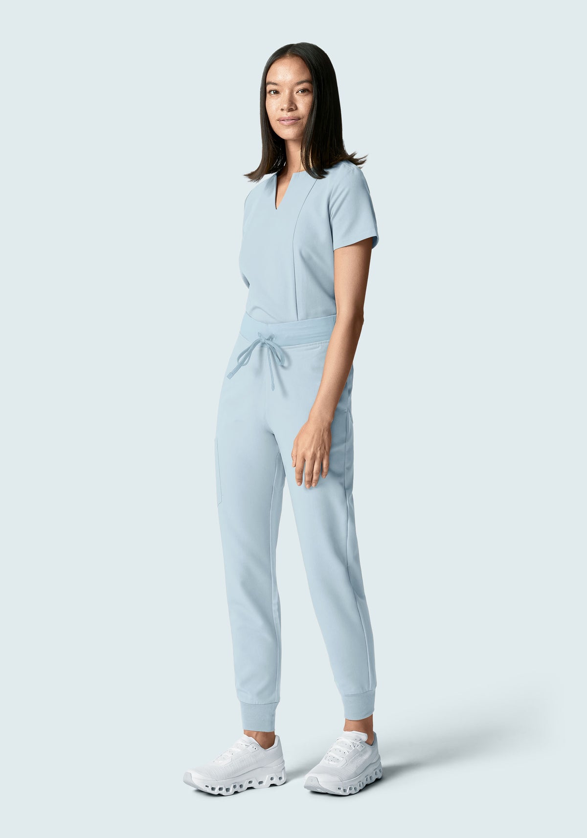 High Waisted Joggers Powder Blue