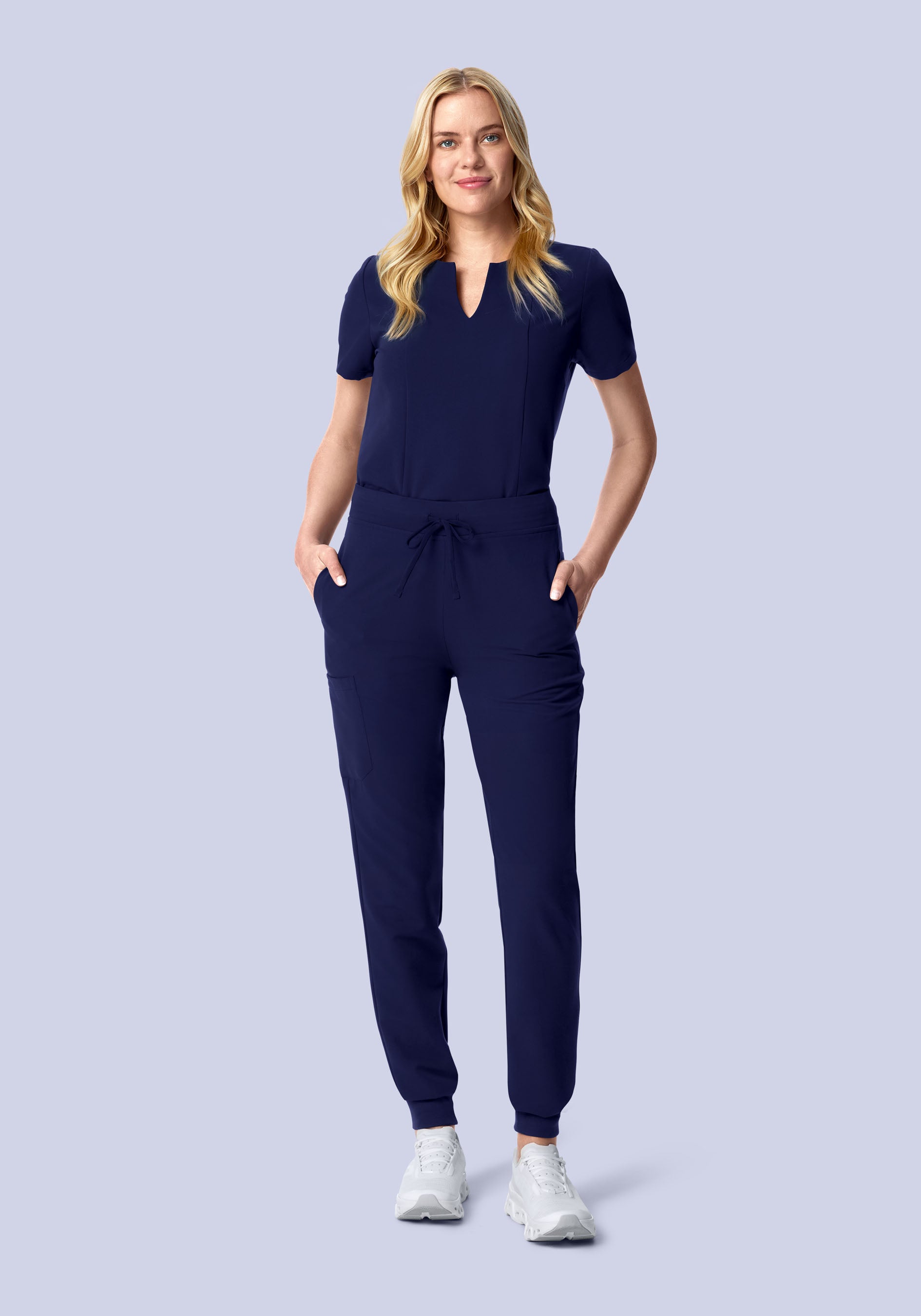 High Waisted Joggers Navy