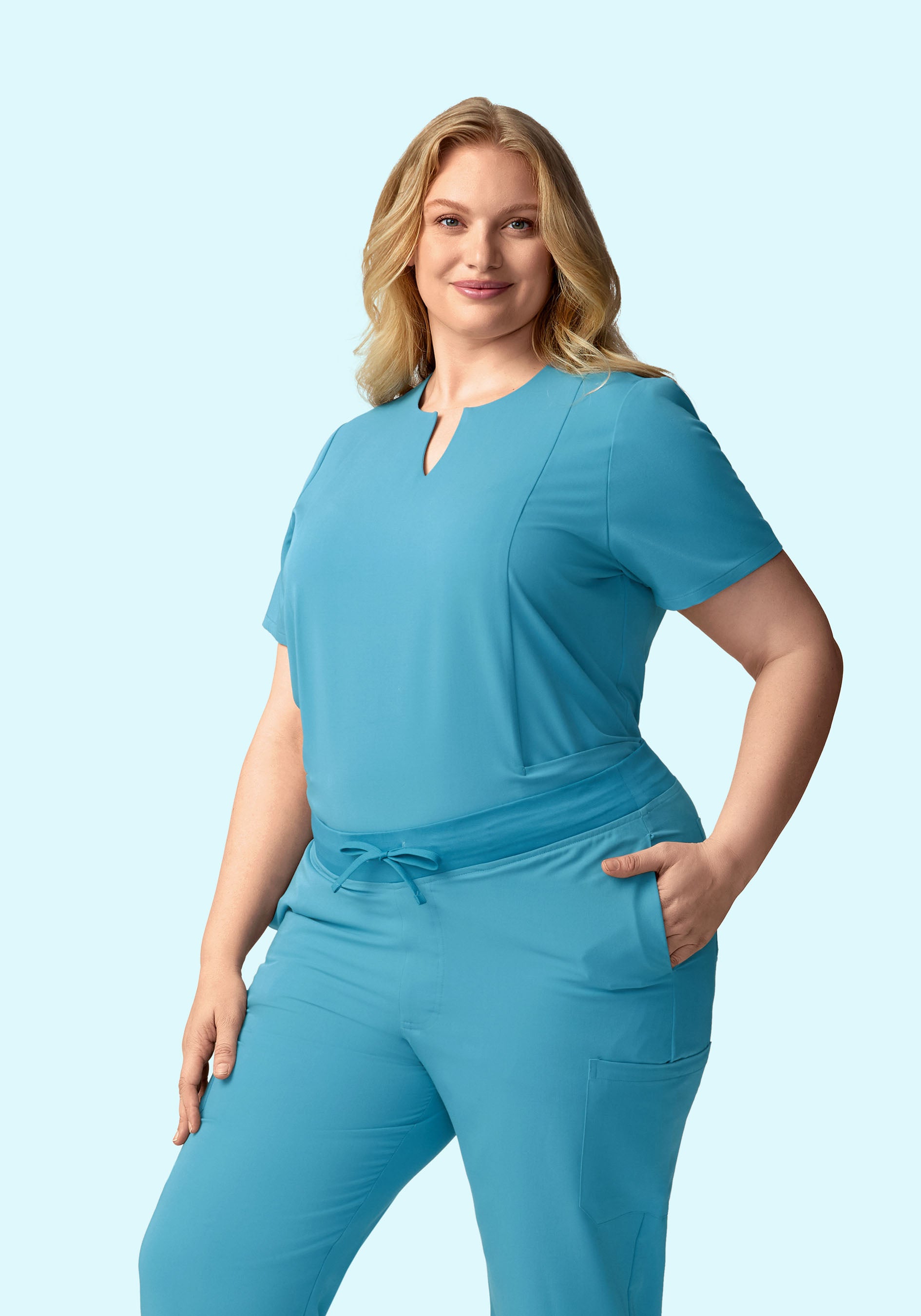 5 Pocket Notch Neck Top Wave