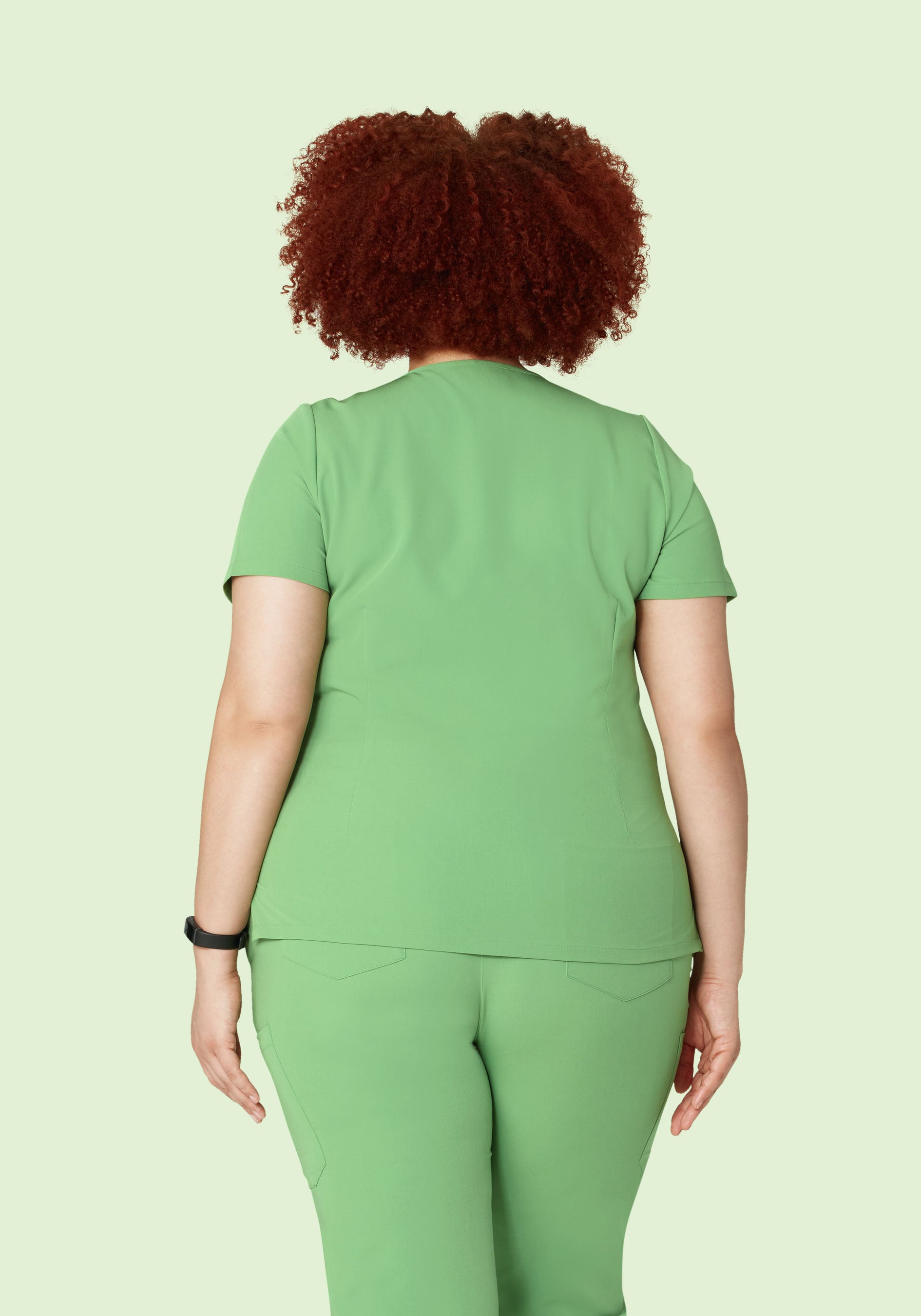 5 Pocket Notch Neck Top Aloe