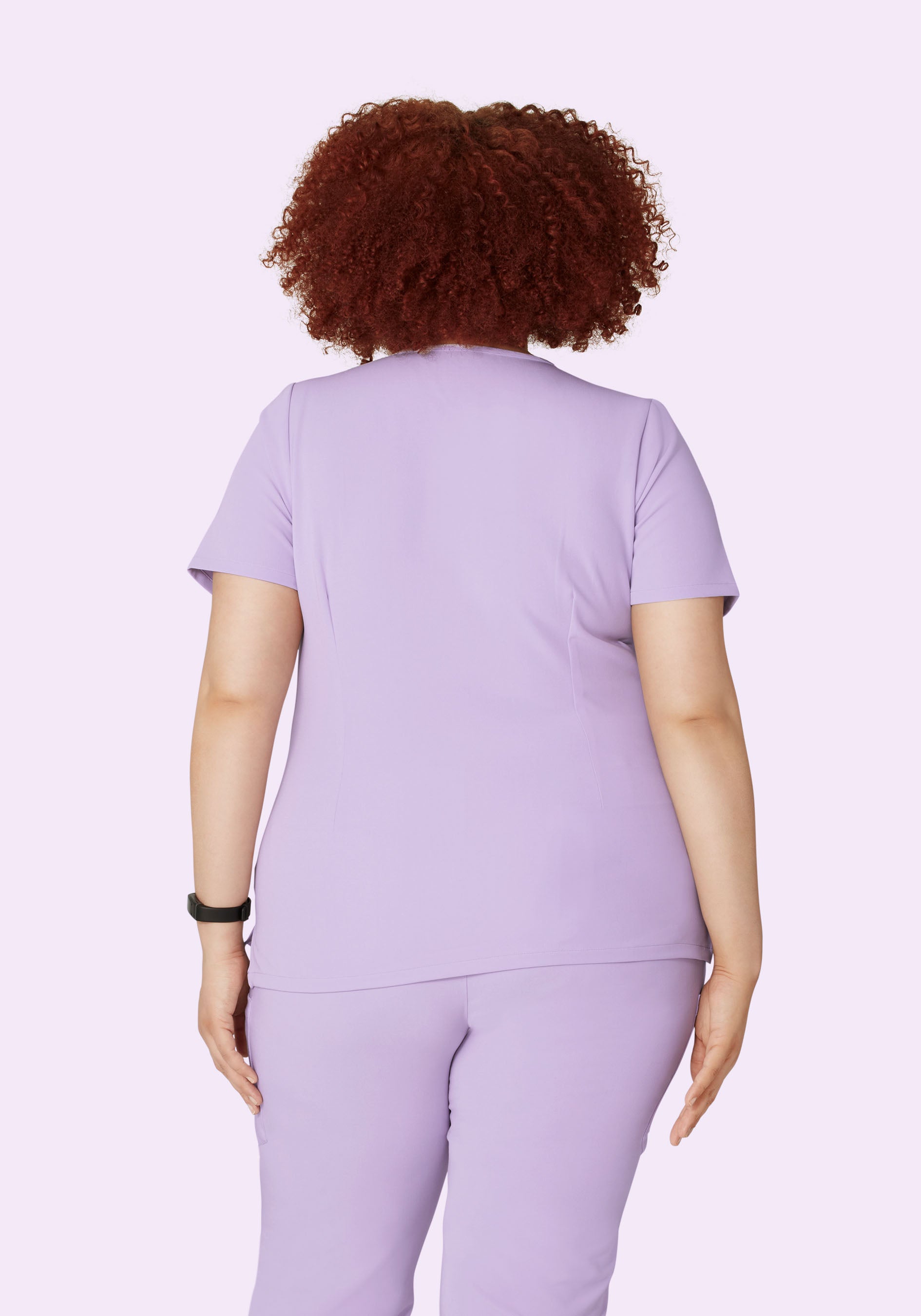 5 Pocket Notch Neck Top Cool Lavender