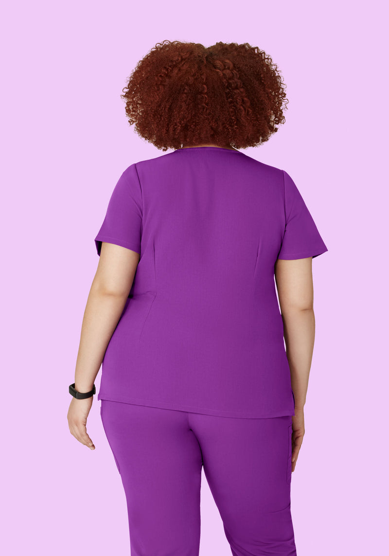 5 Pocket Notch Neck Top Cyber Grape