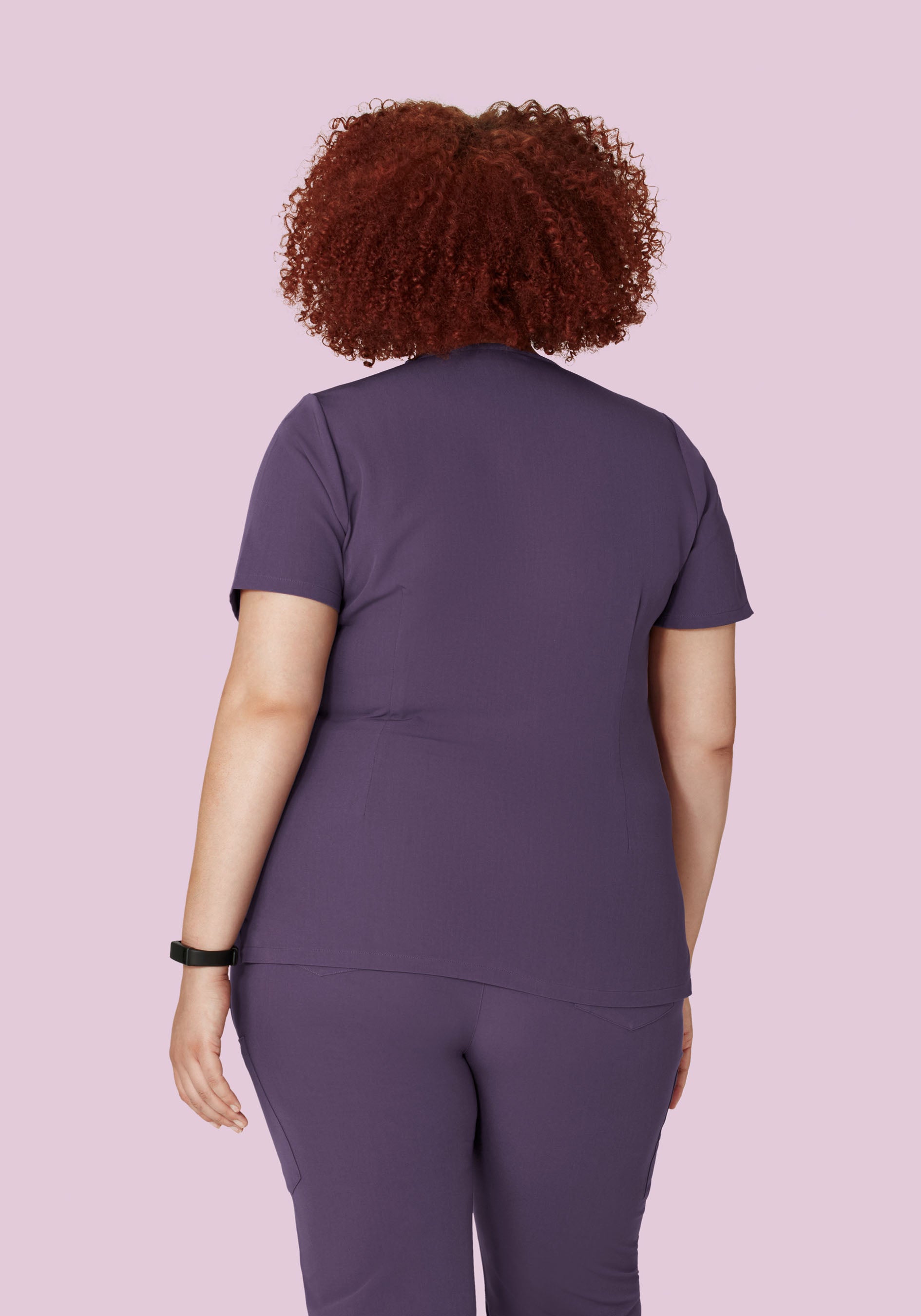 5 Pocket Notch Neck Top Deep Dewberry