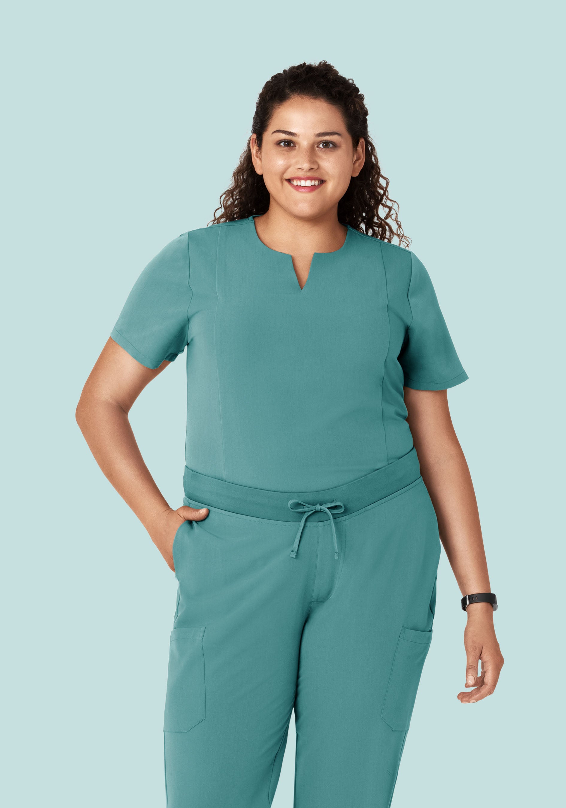 5 Pocket Notch Neck Top Oasis