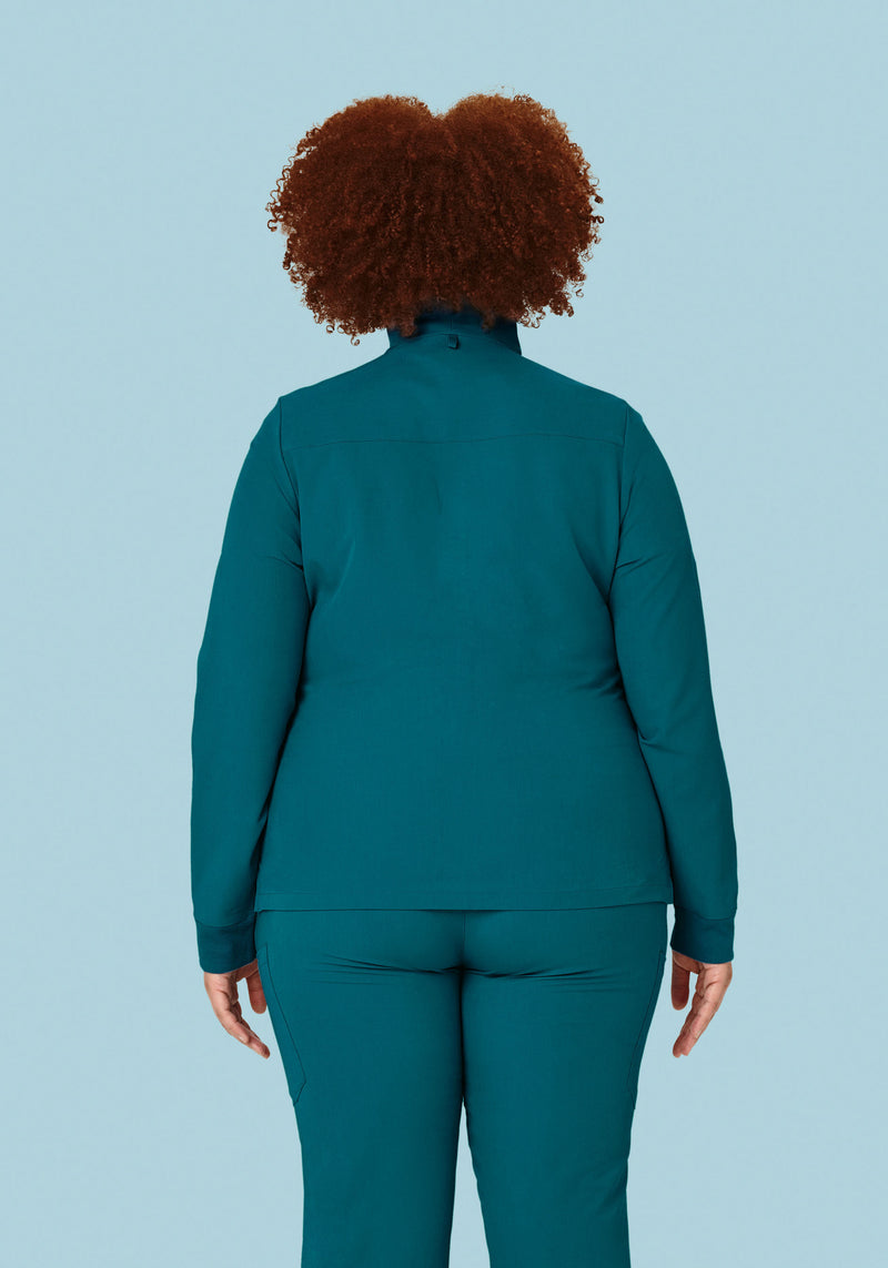 Women's Modern Scrub Jacket Caribbean Blue