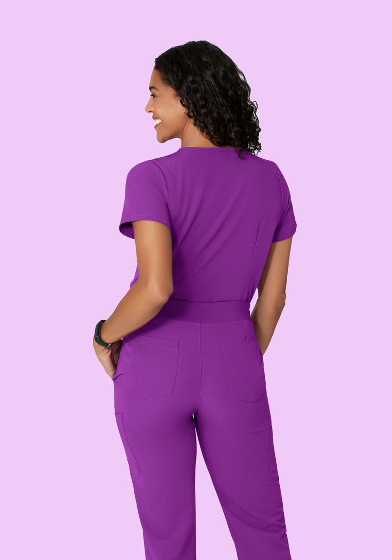 5 Pocket Notch Neck Top Cyber Grape