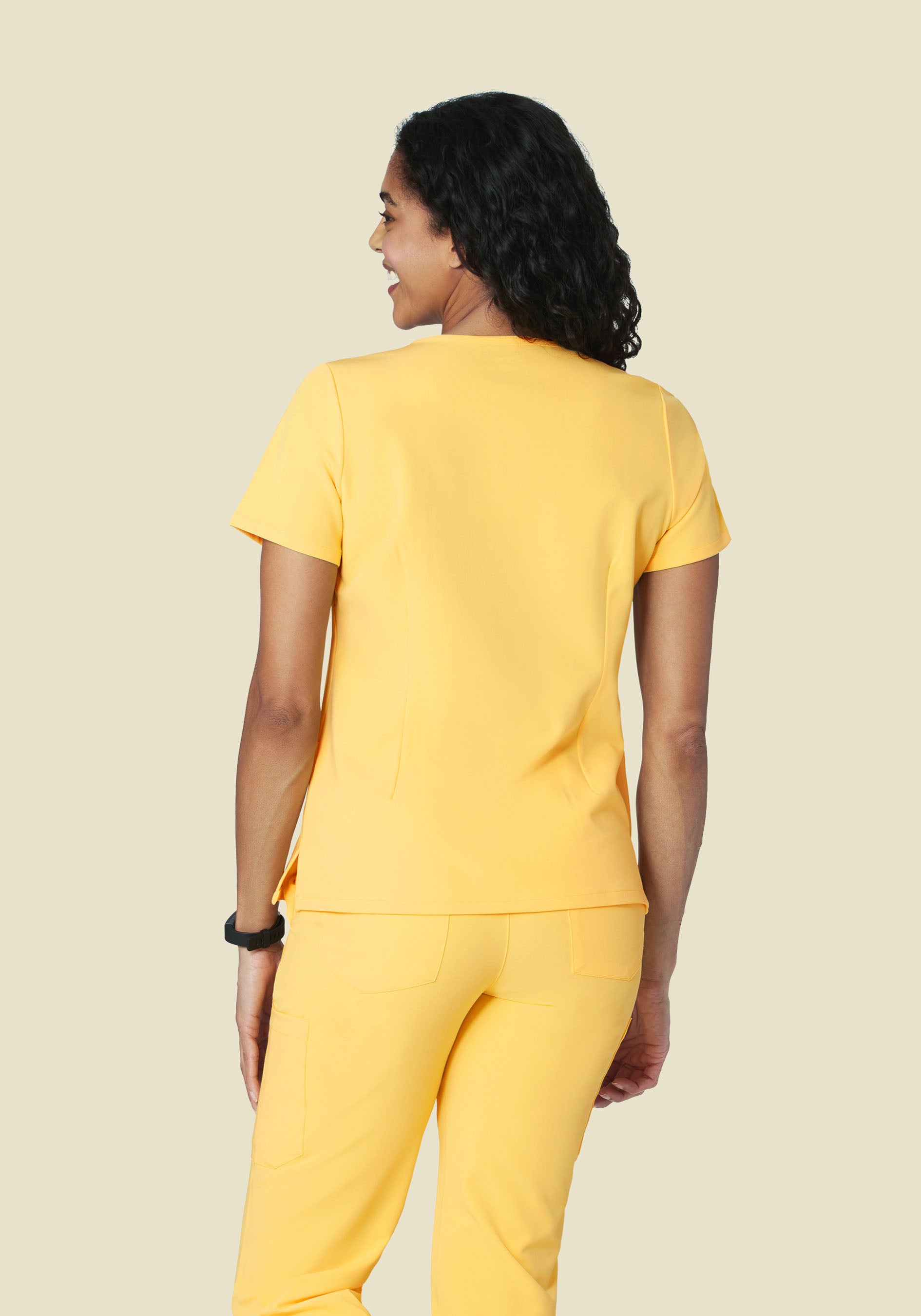 5 Pocket Notch Neck Top Lemonade