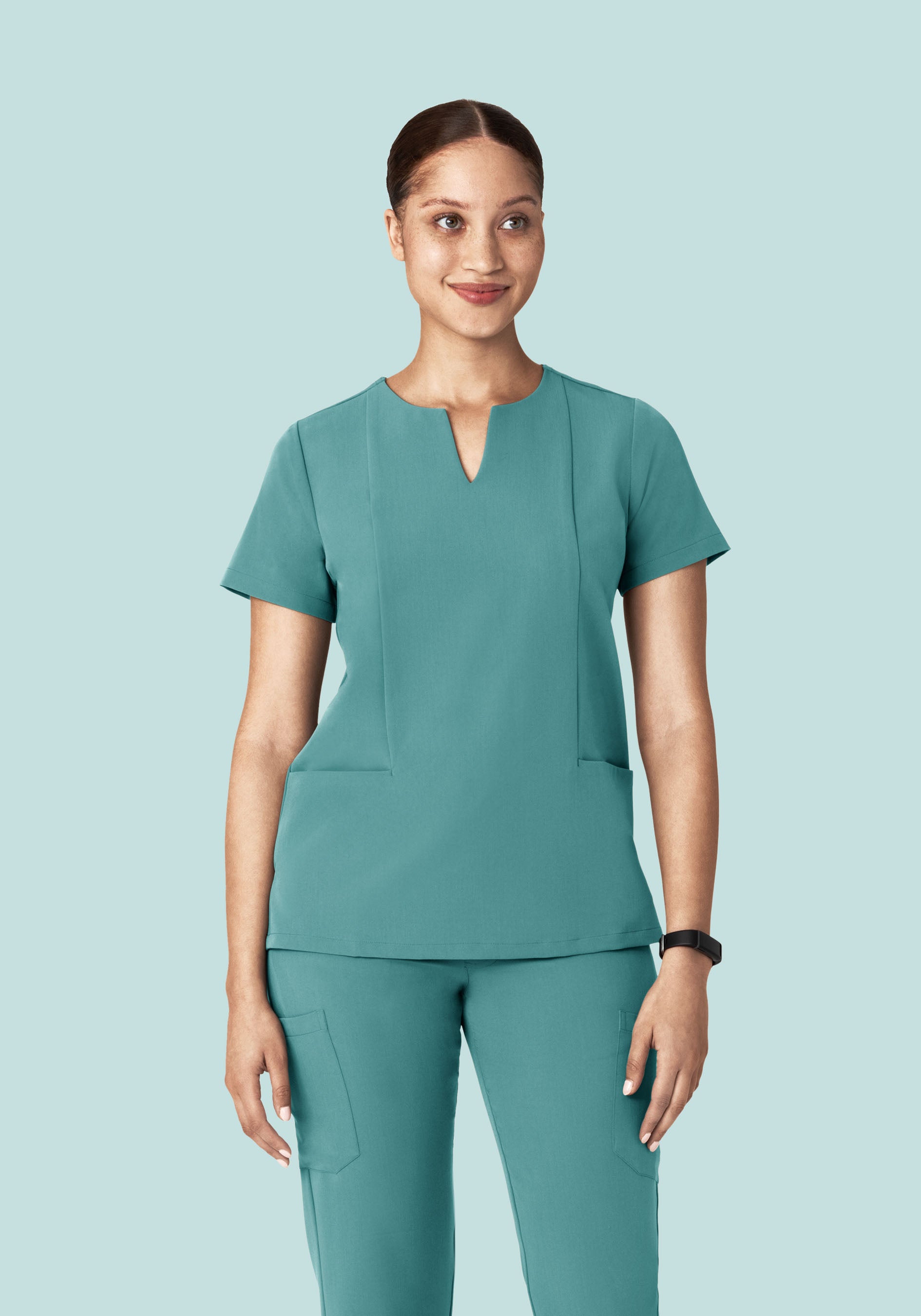 5 Pocket Notch Neck Top Oasis