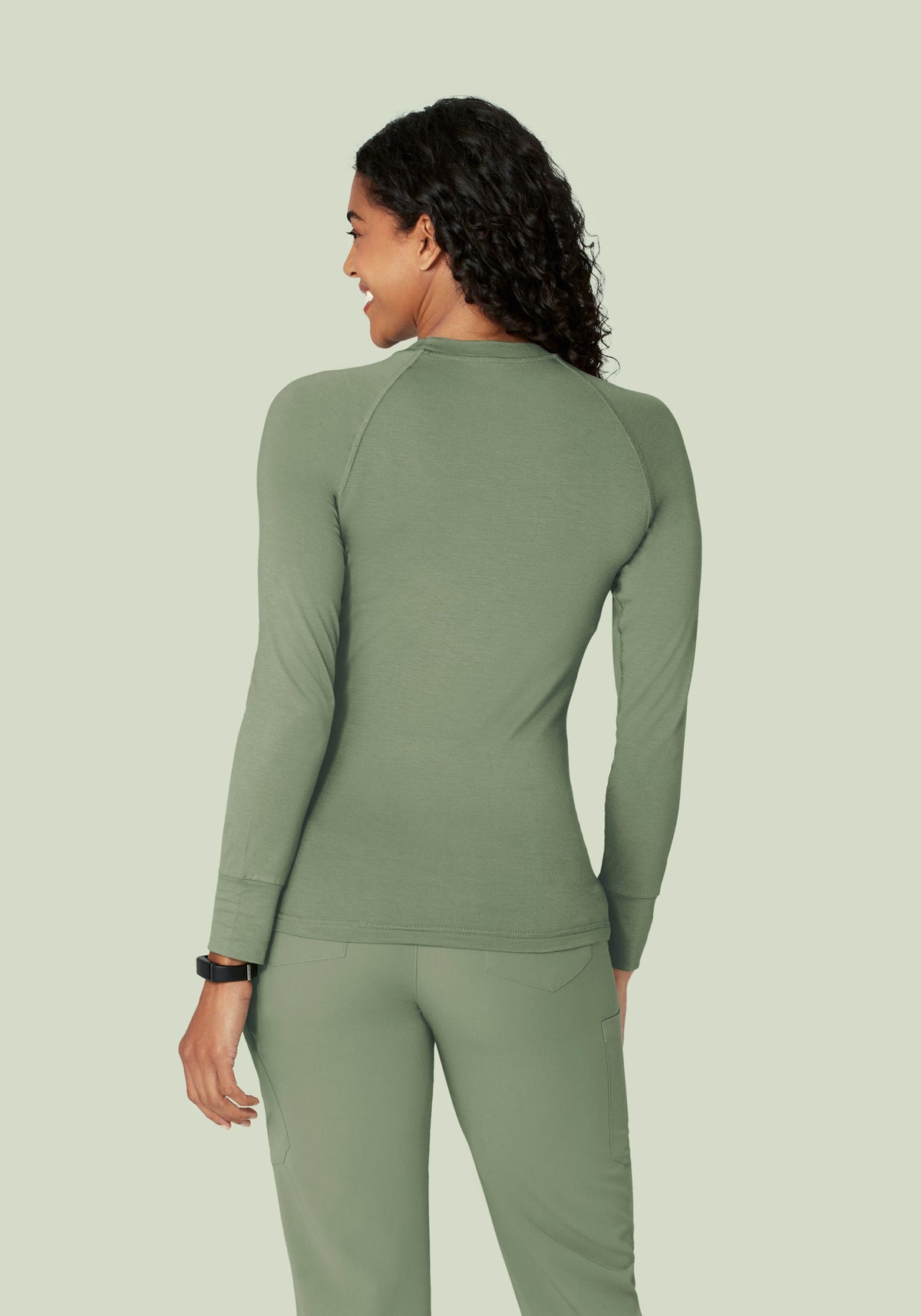Women's Underscrub Base Layer Scrub Top - Cool Sage | Mandala Scrubs