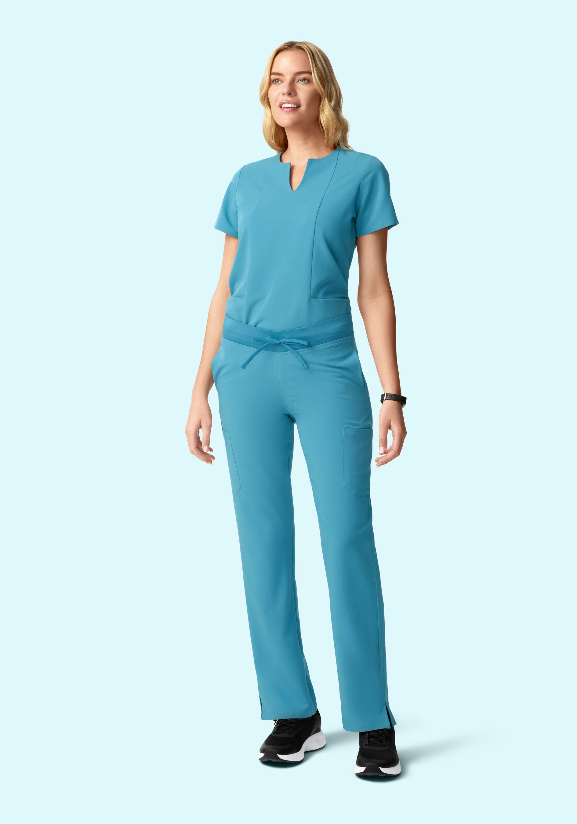 5 Pocket Notch Neck Top Wave