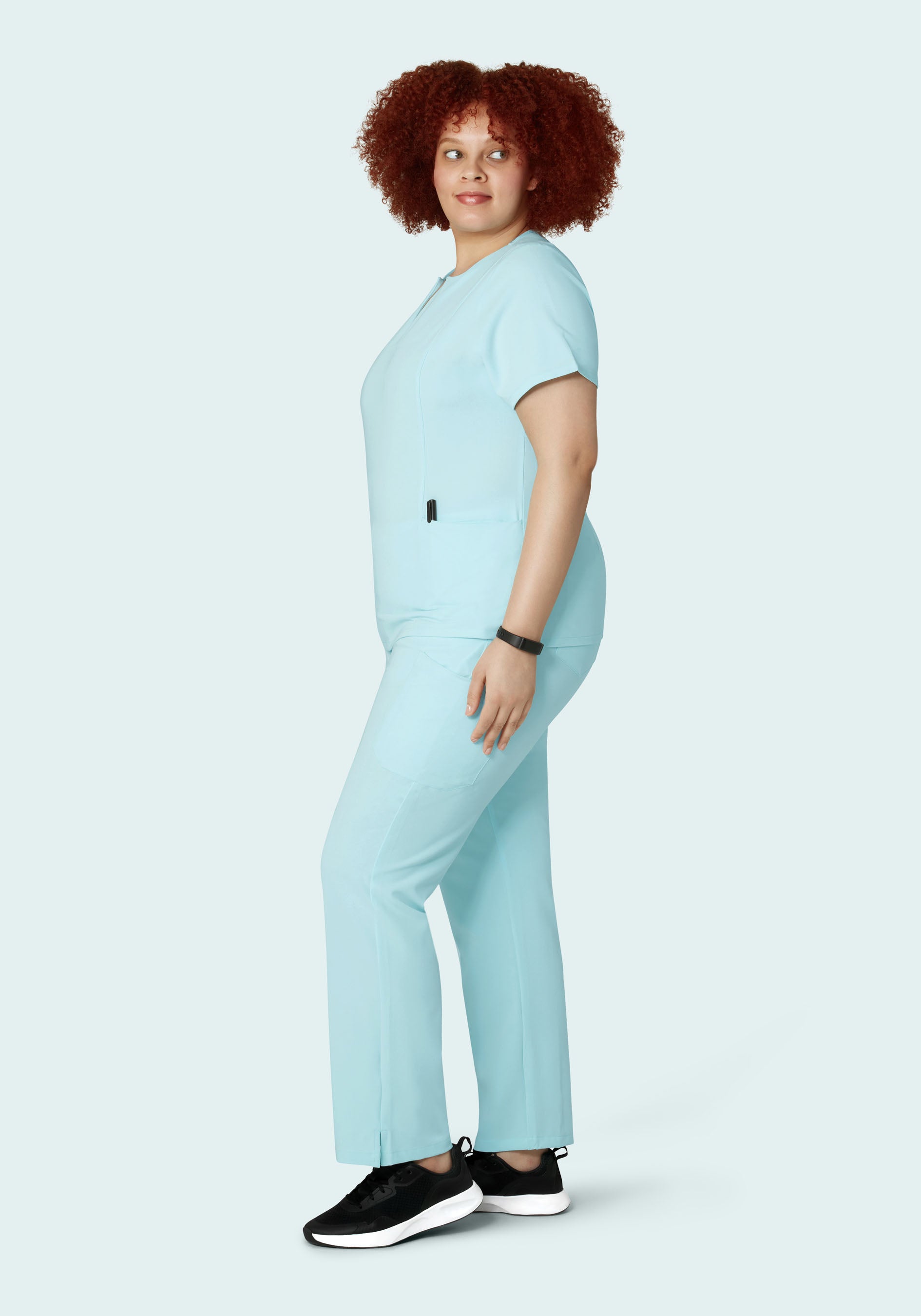 5 Pocket Notch Neck Top Glacier