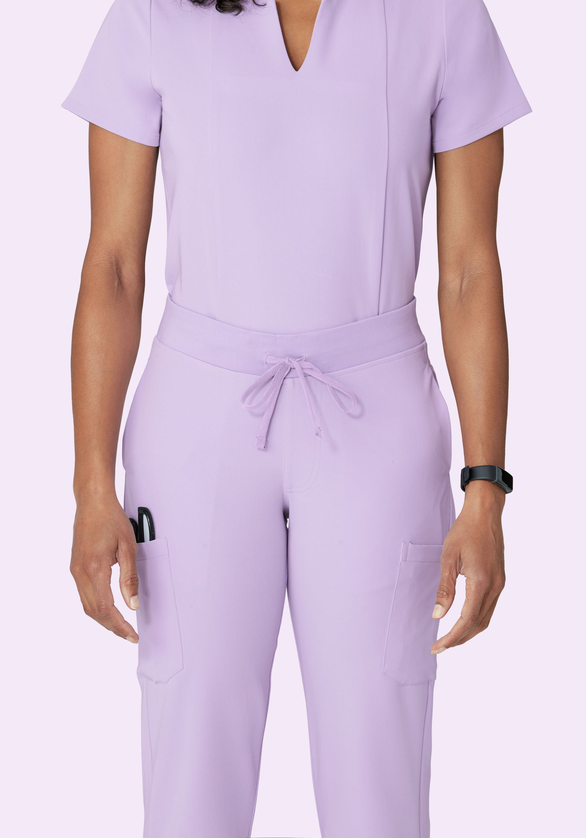 High Waisted Cargos Cool Lavender