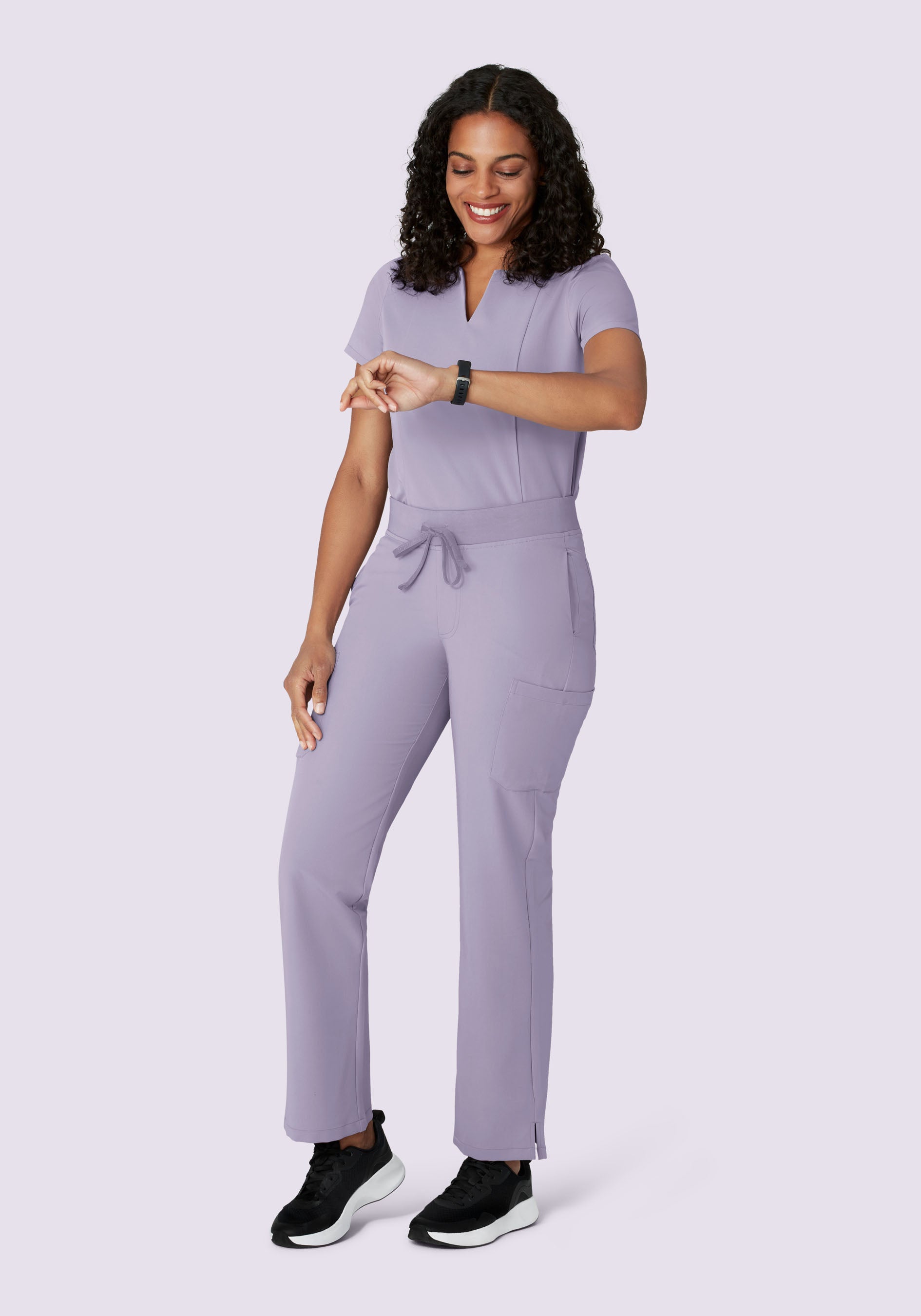 5 Pocket Notch Neck Top Ube