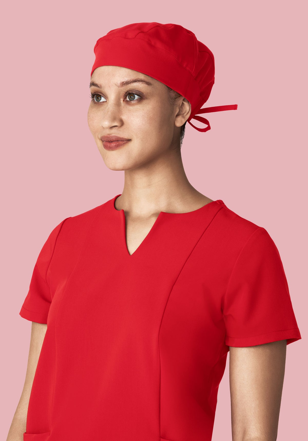 Contemporary Scrub Cap Poppy Red