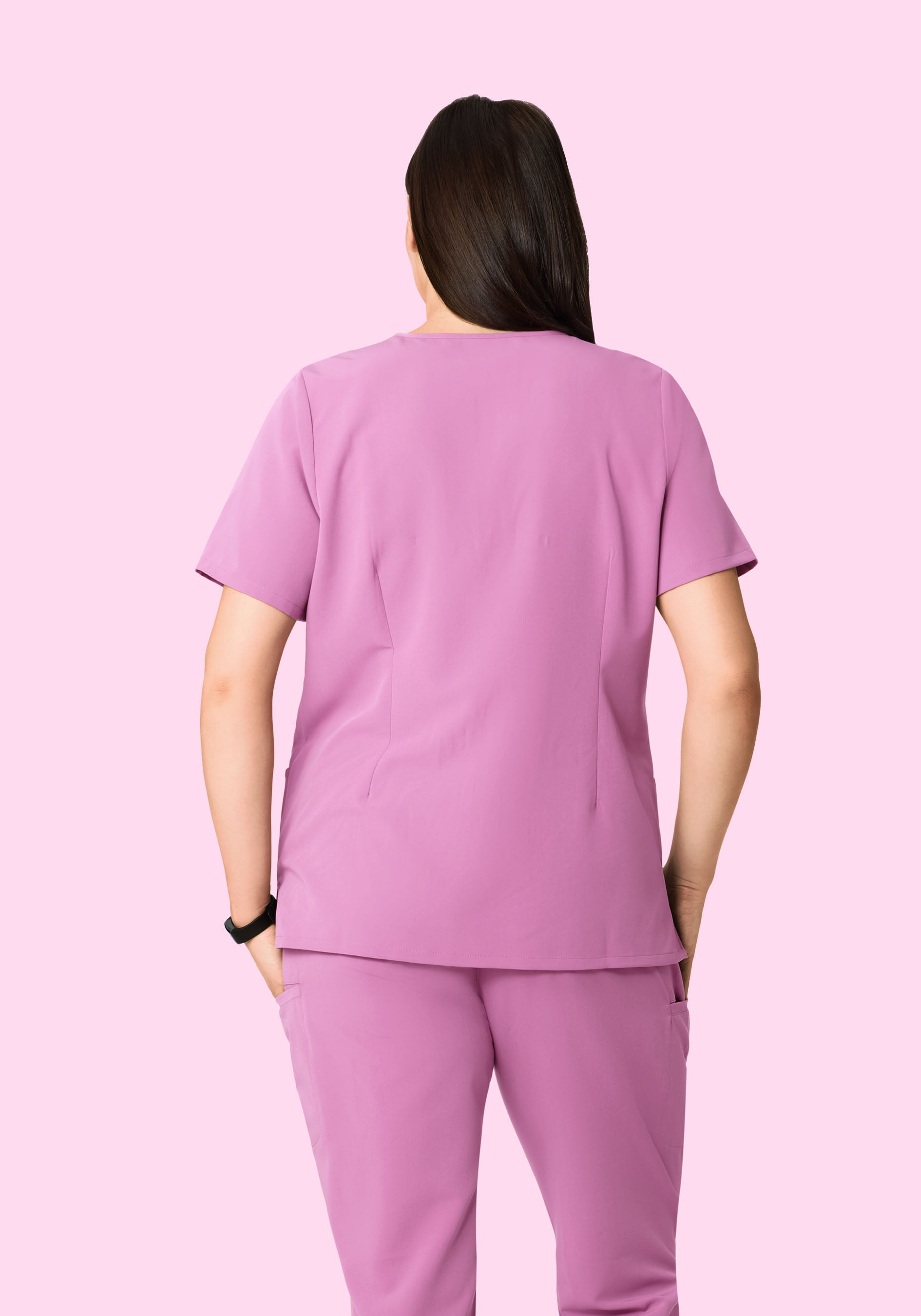 5 Pocket Notch Neck Top Mulberry