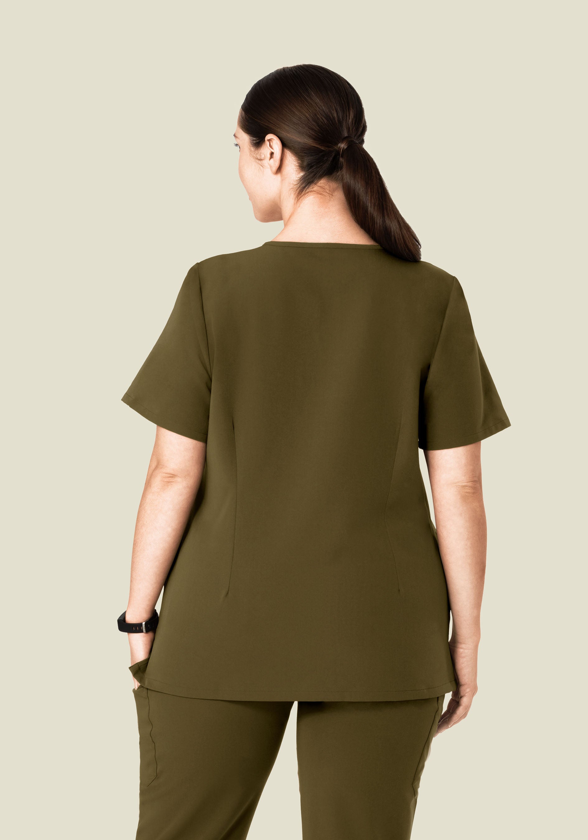 5 Pocket Notch Neck Top Manzanilla