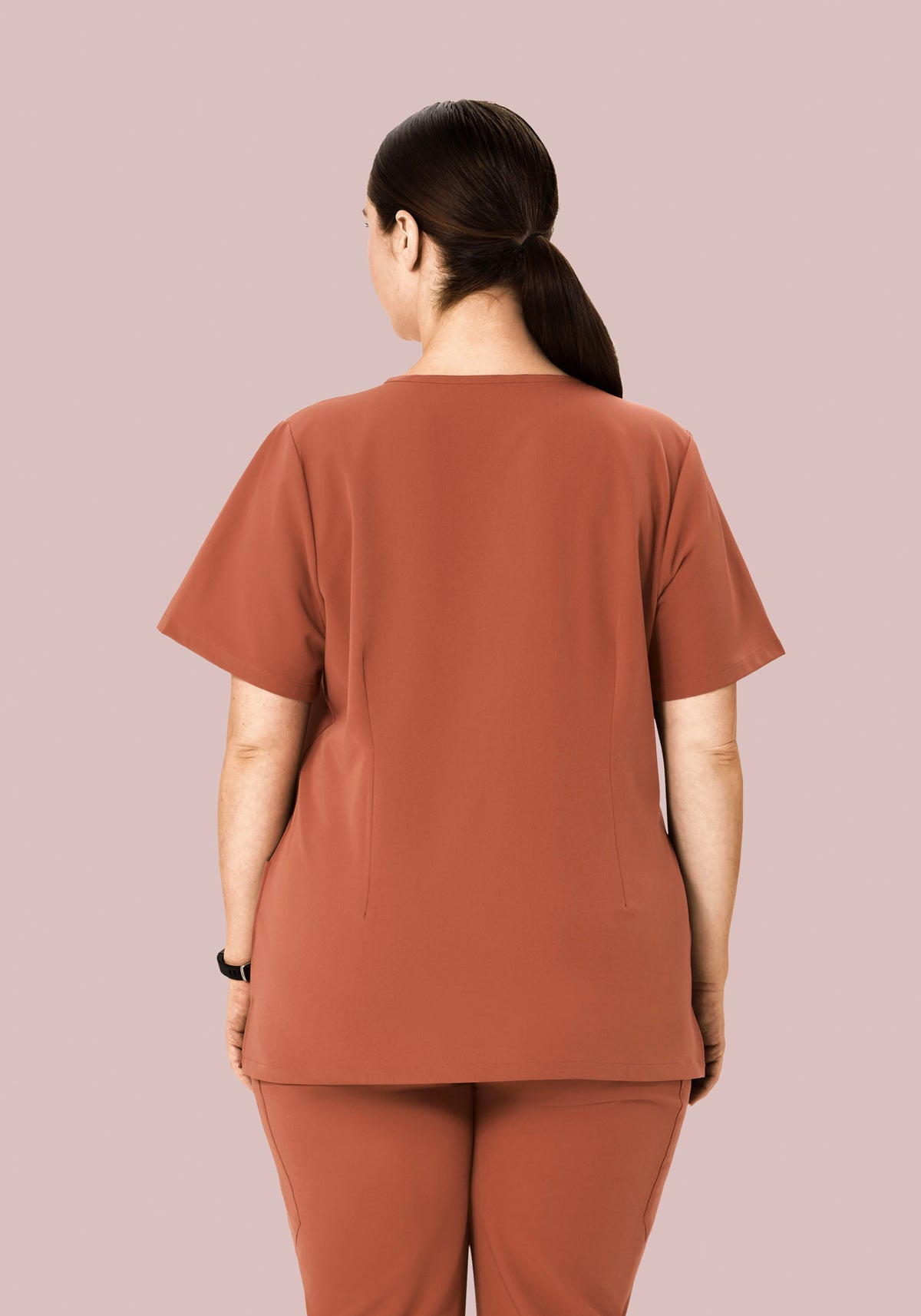 5 Pocket Notch Neck Top Chestnut
