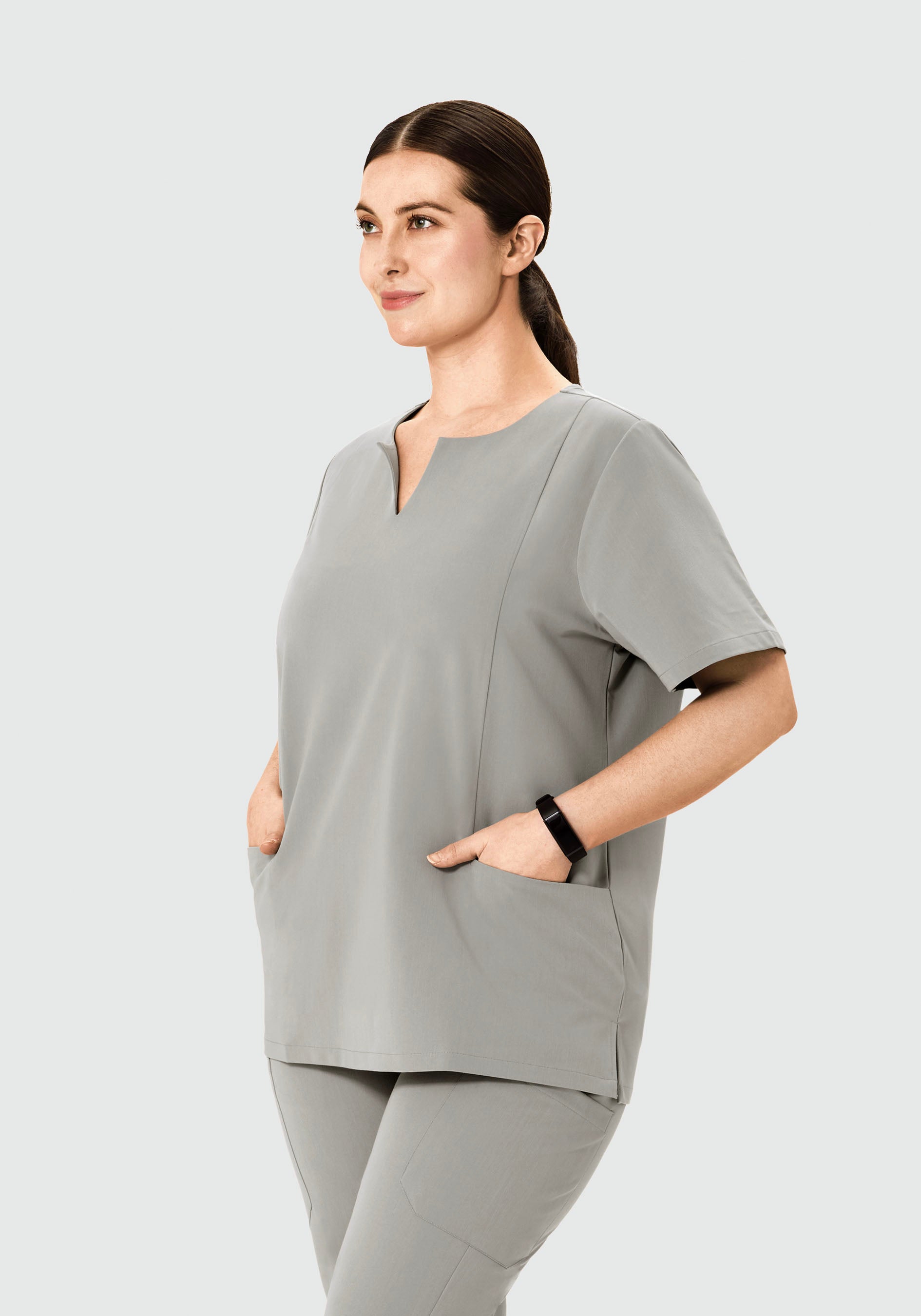 5 Pocket Notch Neck Top Flint