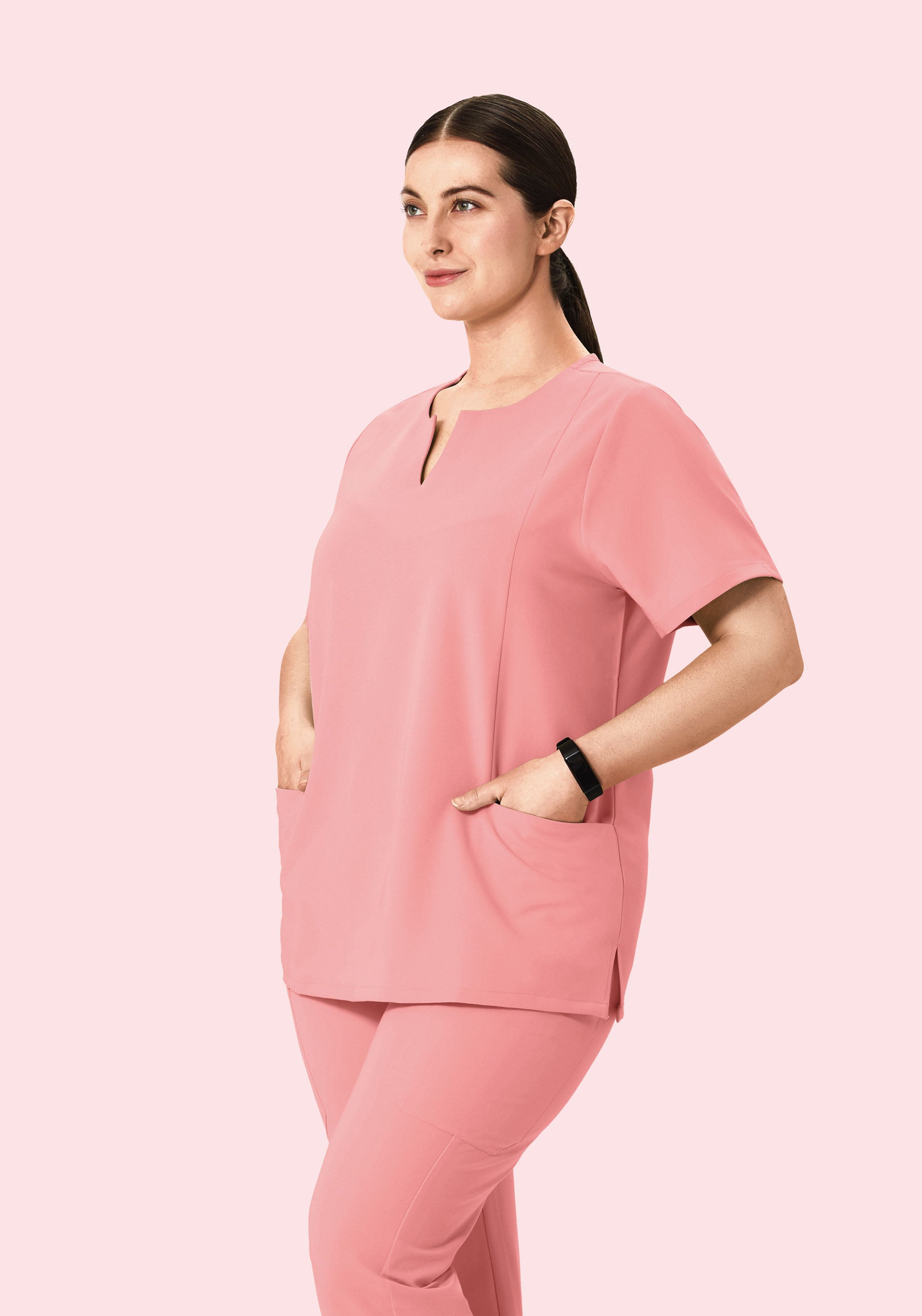 5 Pocket Notch Neck Top Sorbet
