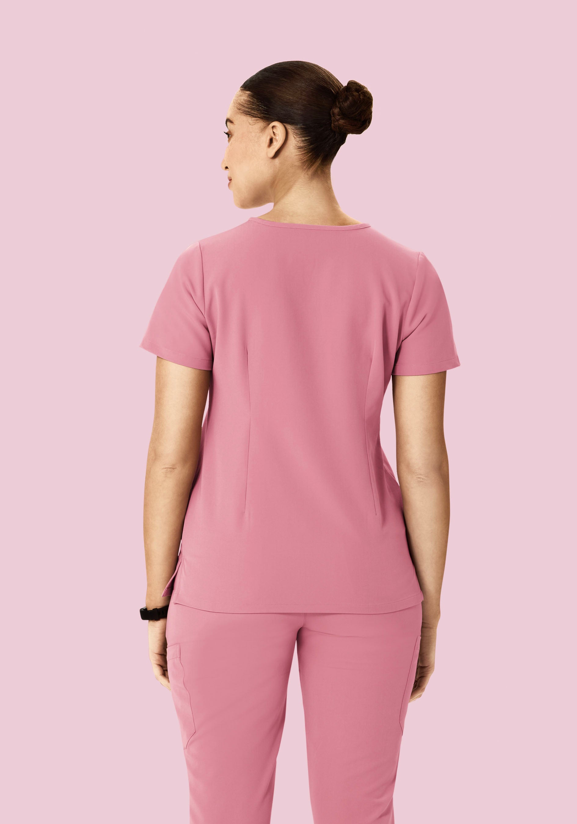 5 Pocket Notch Neck Top Rosé
