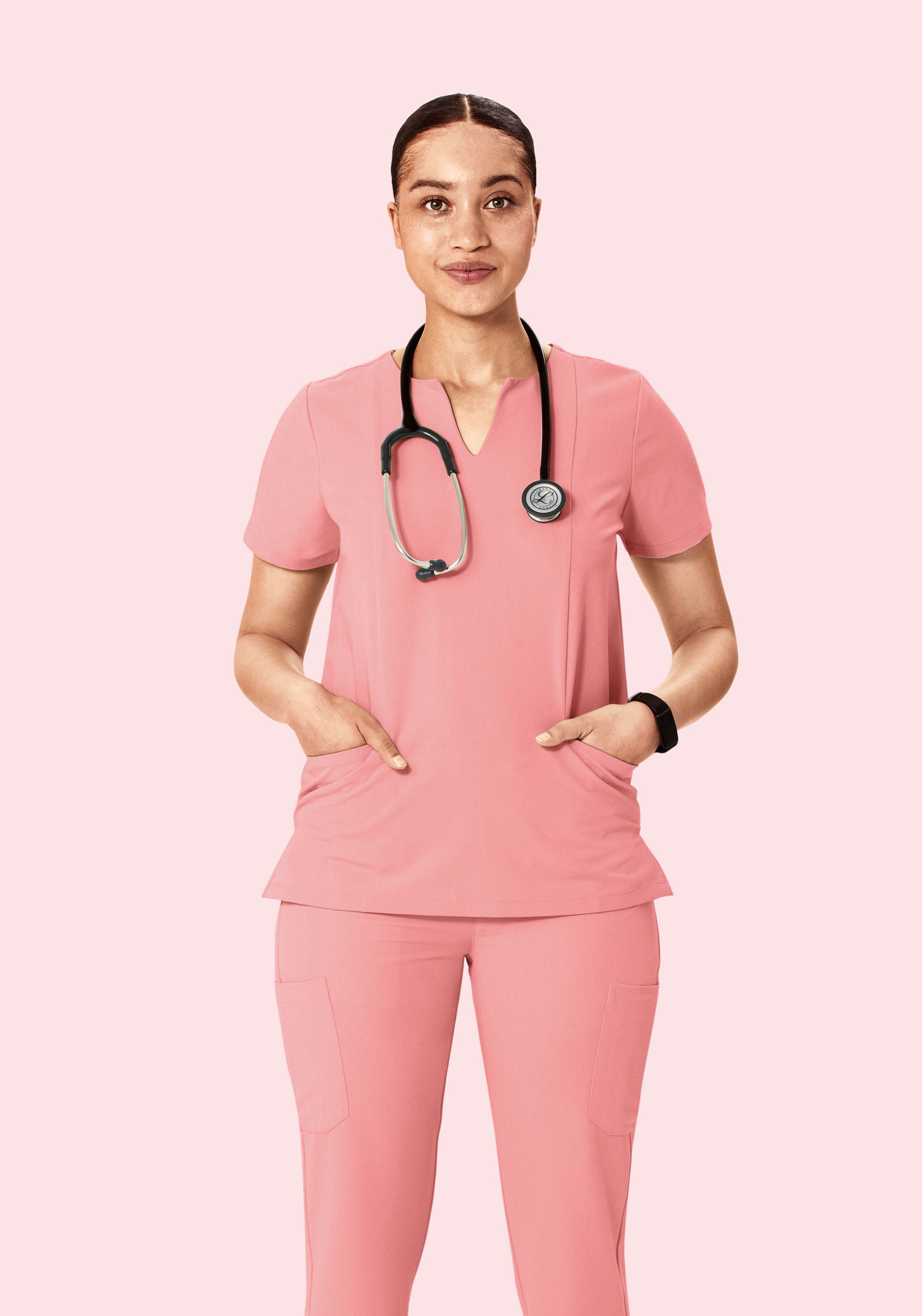 5 Pocket Notch Neck Top Sorbet