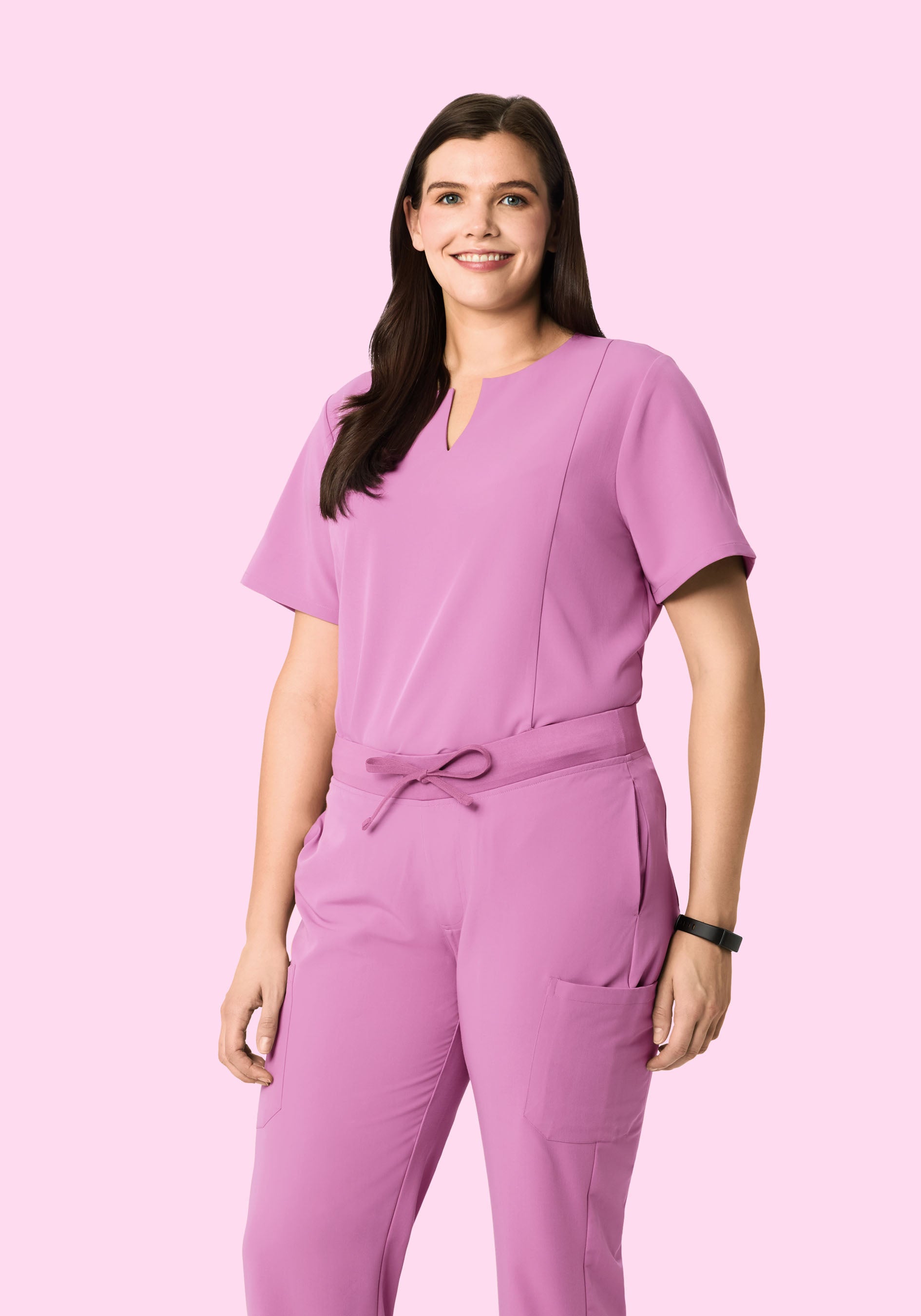 5 Pocket Notch Neck Top Mulberry