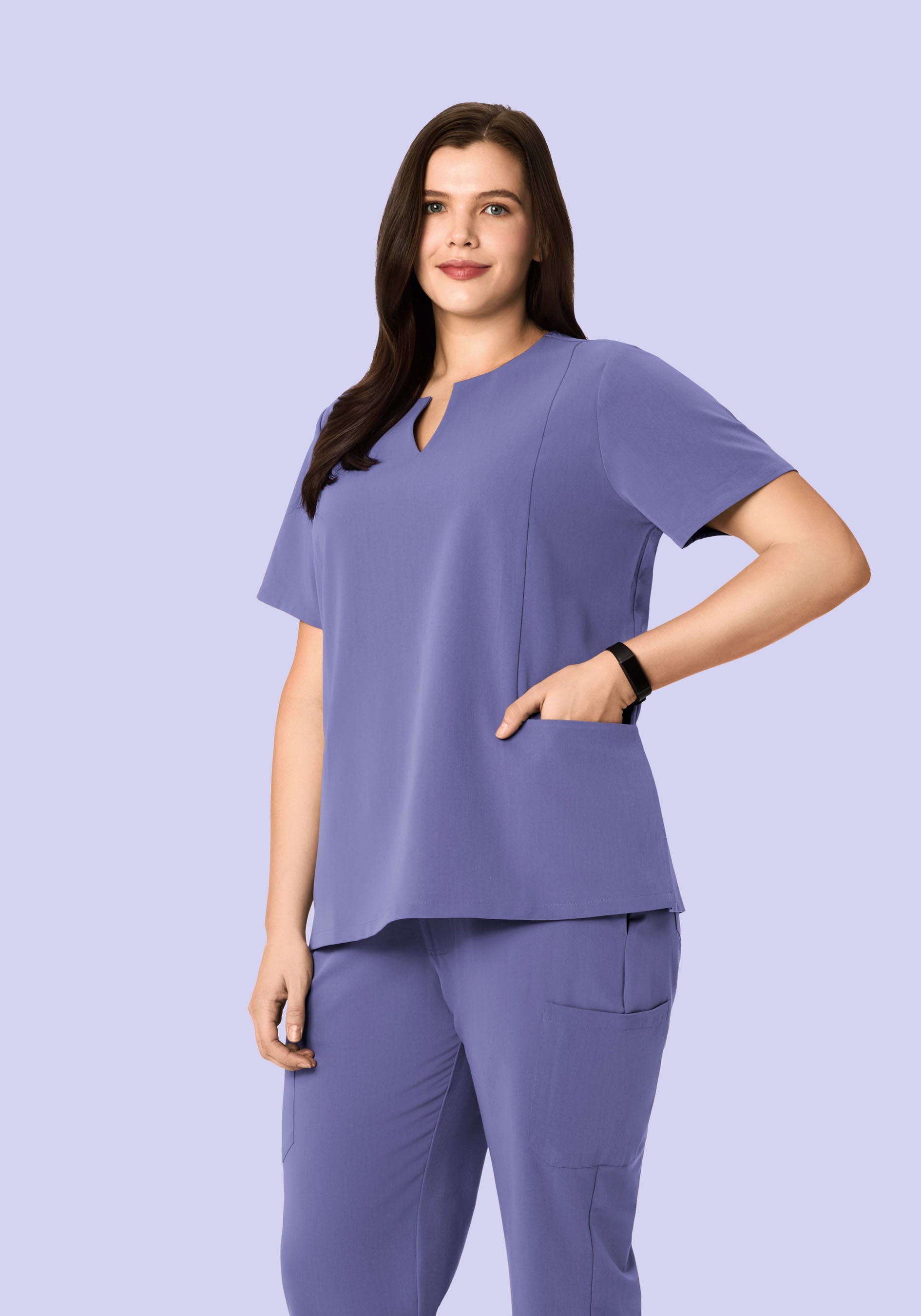5 Pocket Notch Neck Top Nightshade