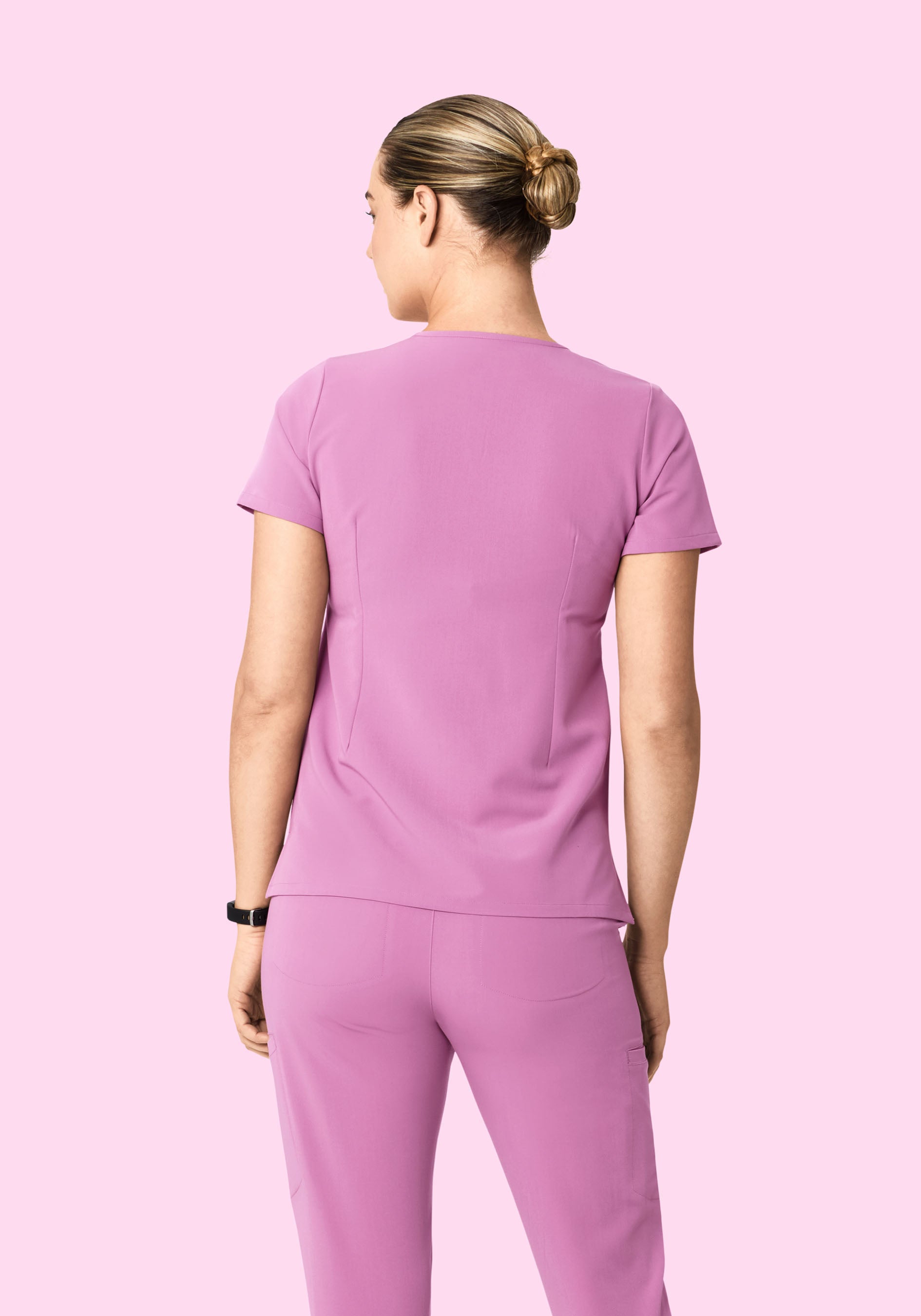 5 Pocket Notch Neck Top Mulberry