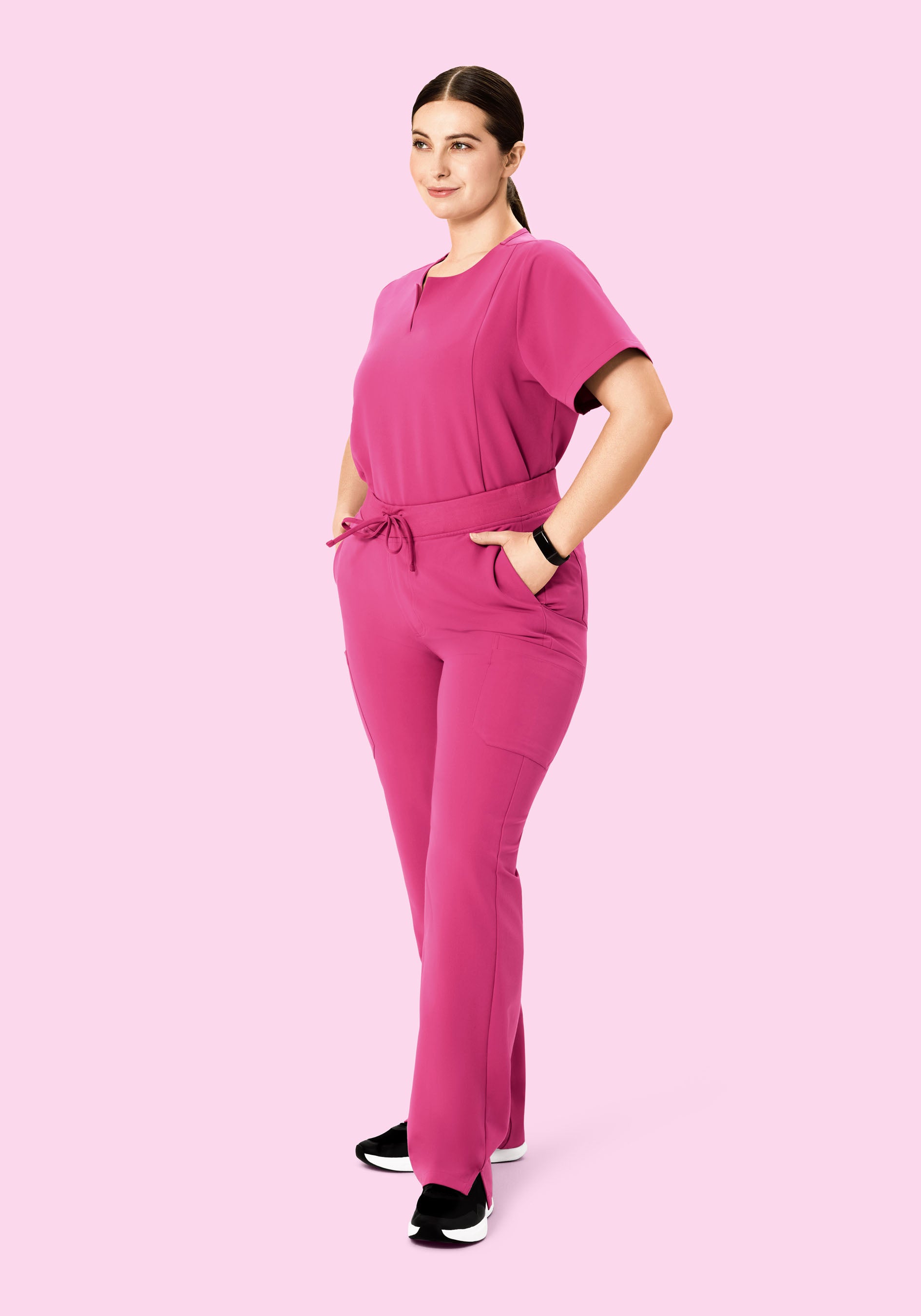 5 Pocket Notch Neck Top Bloom
