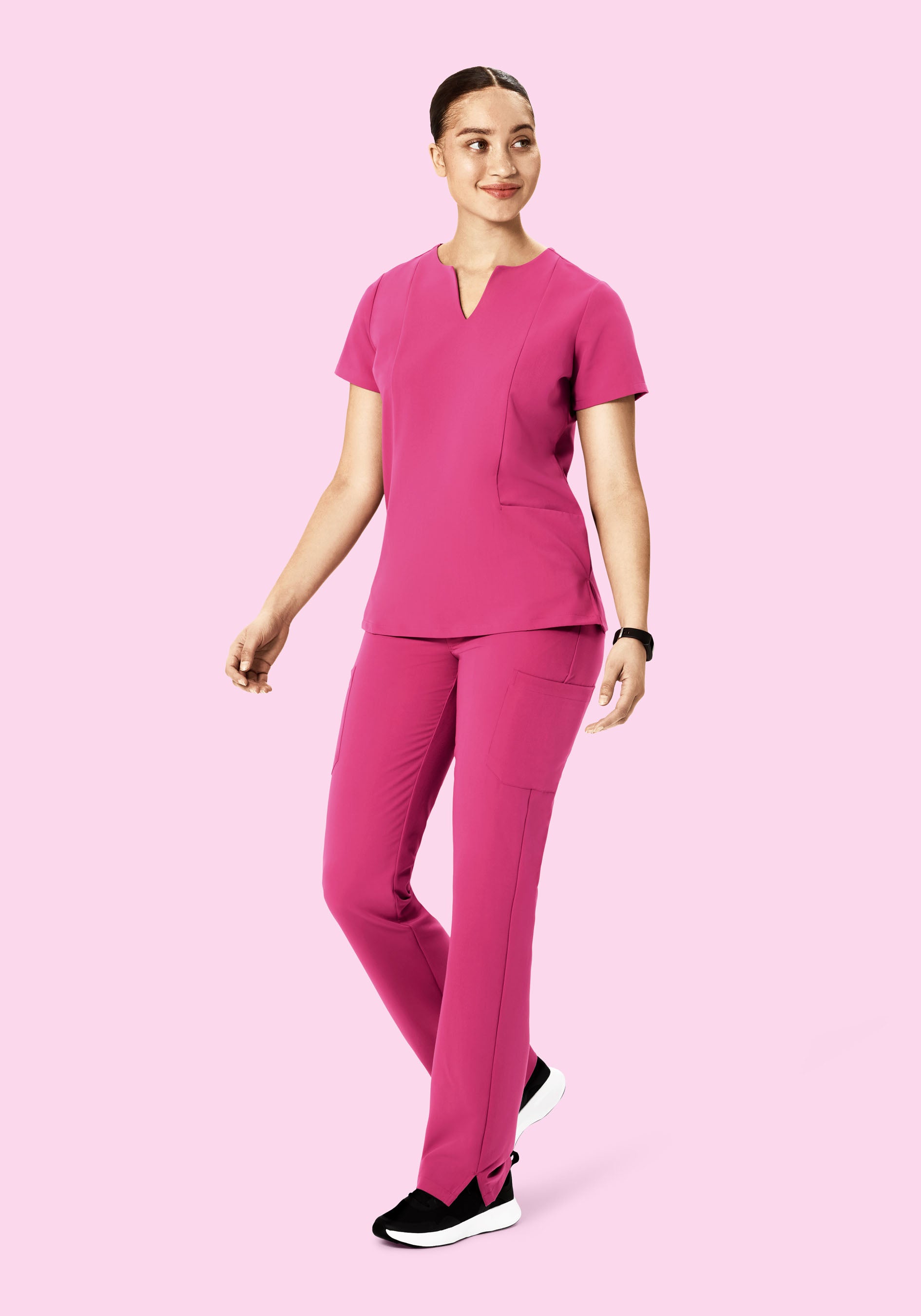 5 Pocket Notch Neck Top Bloom